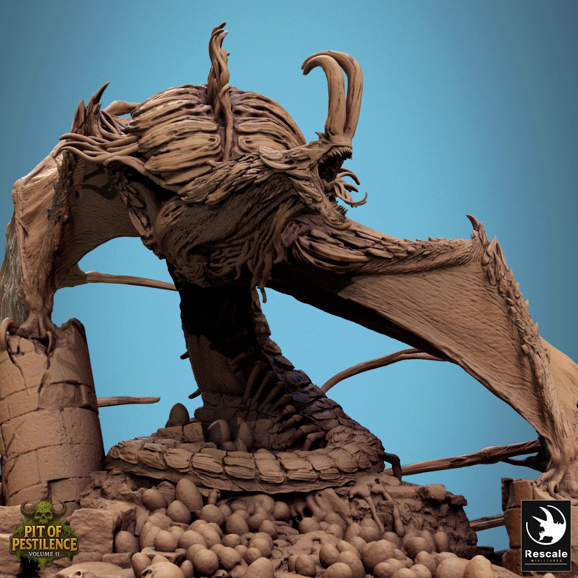 Fantasy Tabletop Dragon Pestilent Wyvern Rescale Miniatures - Quality Miniatures - Qumi