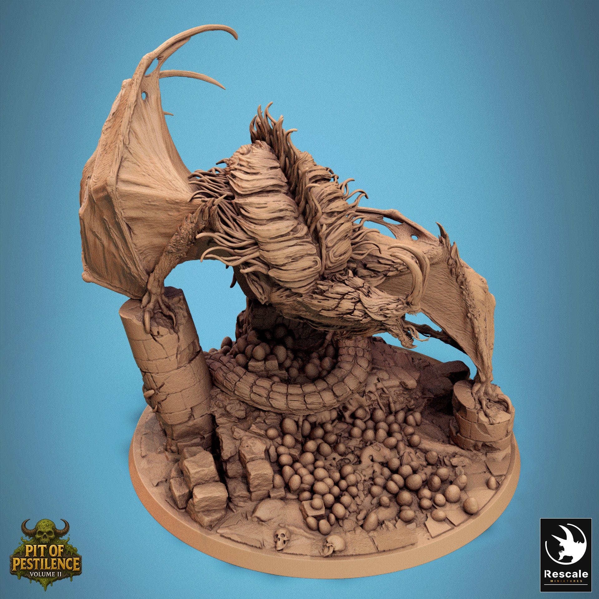 Fantasy Tabletop Dragon Pestilent Wyvern Rescale Miniatures - Quality Miniatures - Qumi