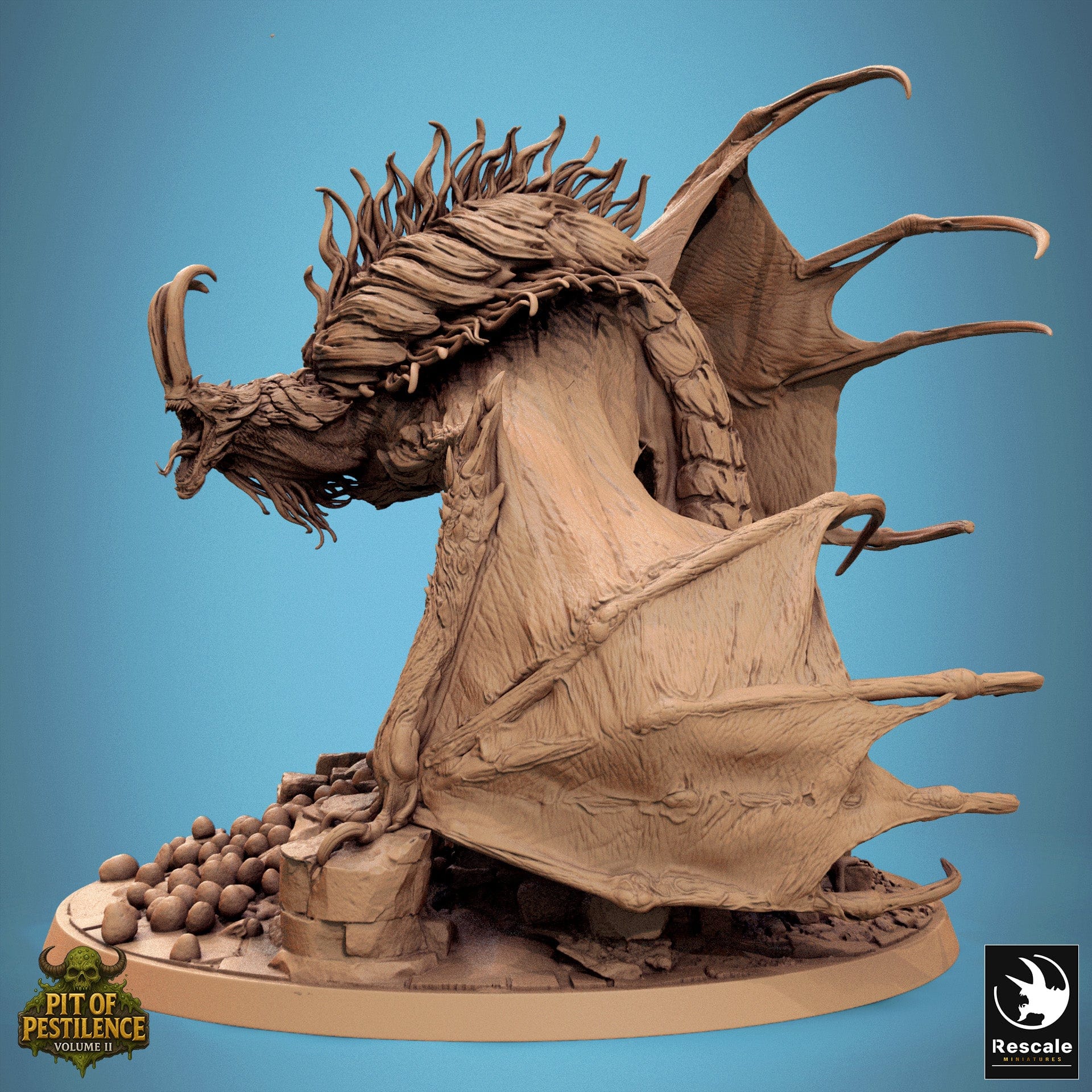 Fantasy Tabletop Dragon Pestilent Wyvern Rescale Miniatures - Quality Miniatures - Qumi