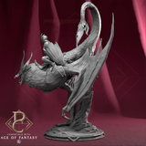Rear view of the fantasy creature mount showing textured scales and armor detail