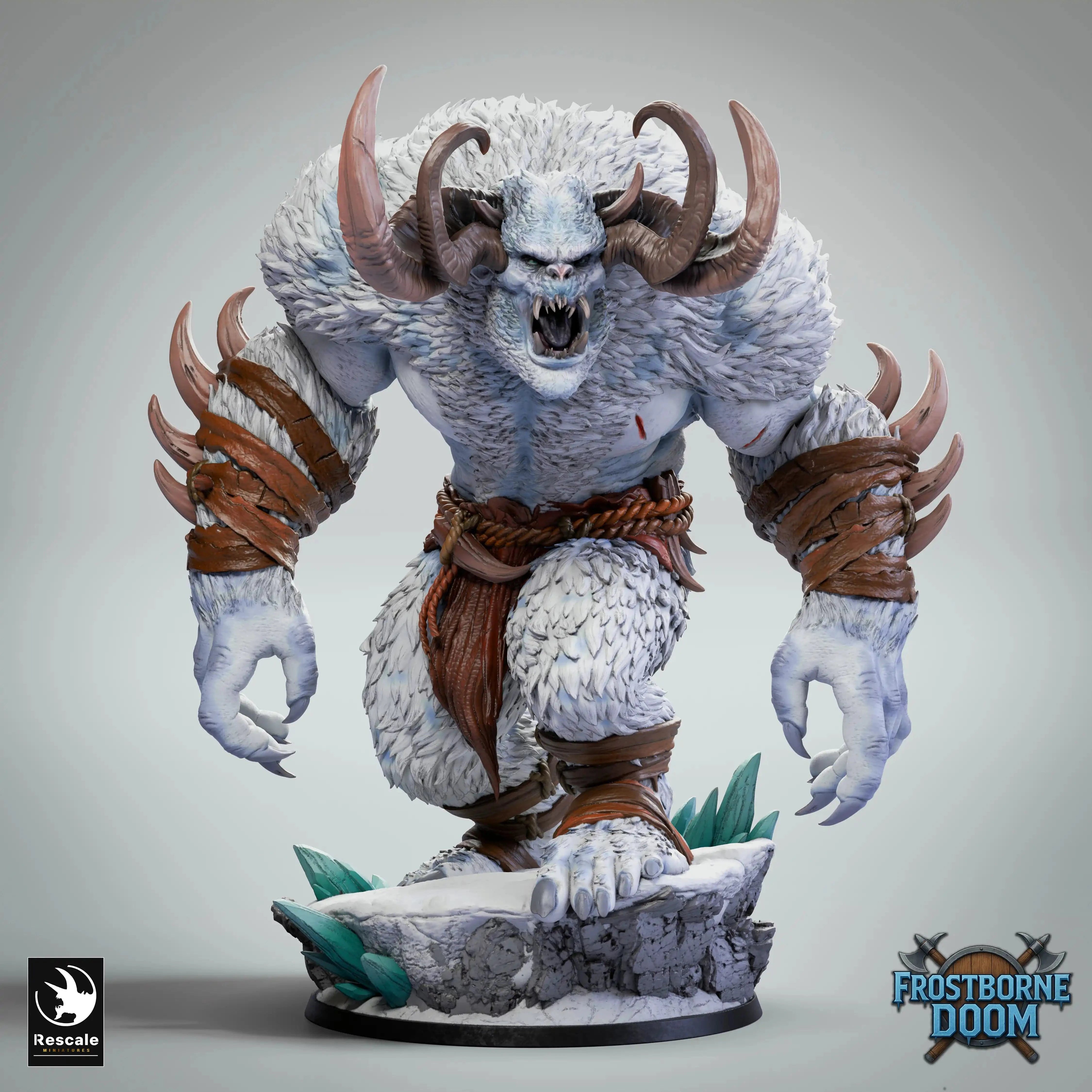 Fantasy Tabletop Monster Abominable Yeti Rescale Miniatures - Quality Miniatures - Qumi