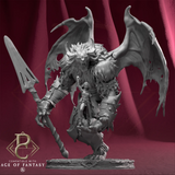 Zhaelor monster miniature holding a small human character figure in its palm