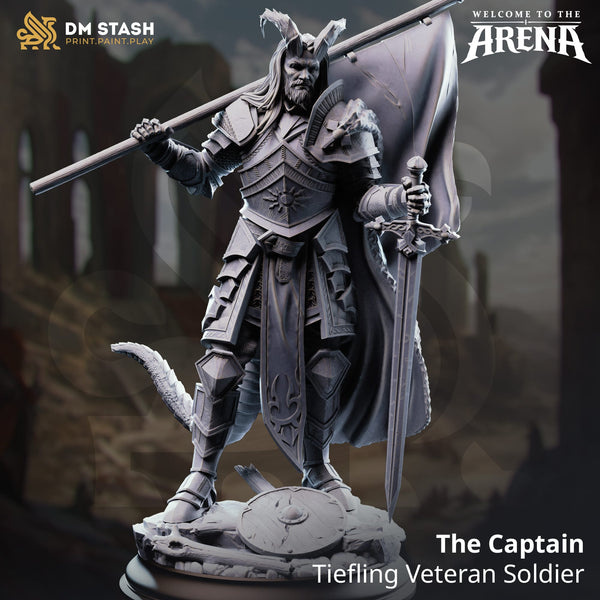 Fantasy Tiefling Soldat Der Hauptmann 32mm 75mm DM Stash