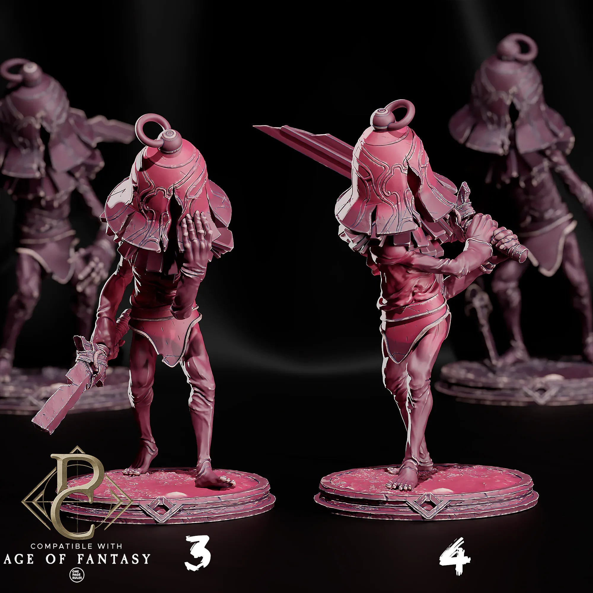 Fantasy Warrior Miniature Knellkins Parasite Collectibles