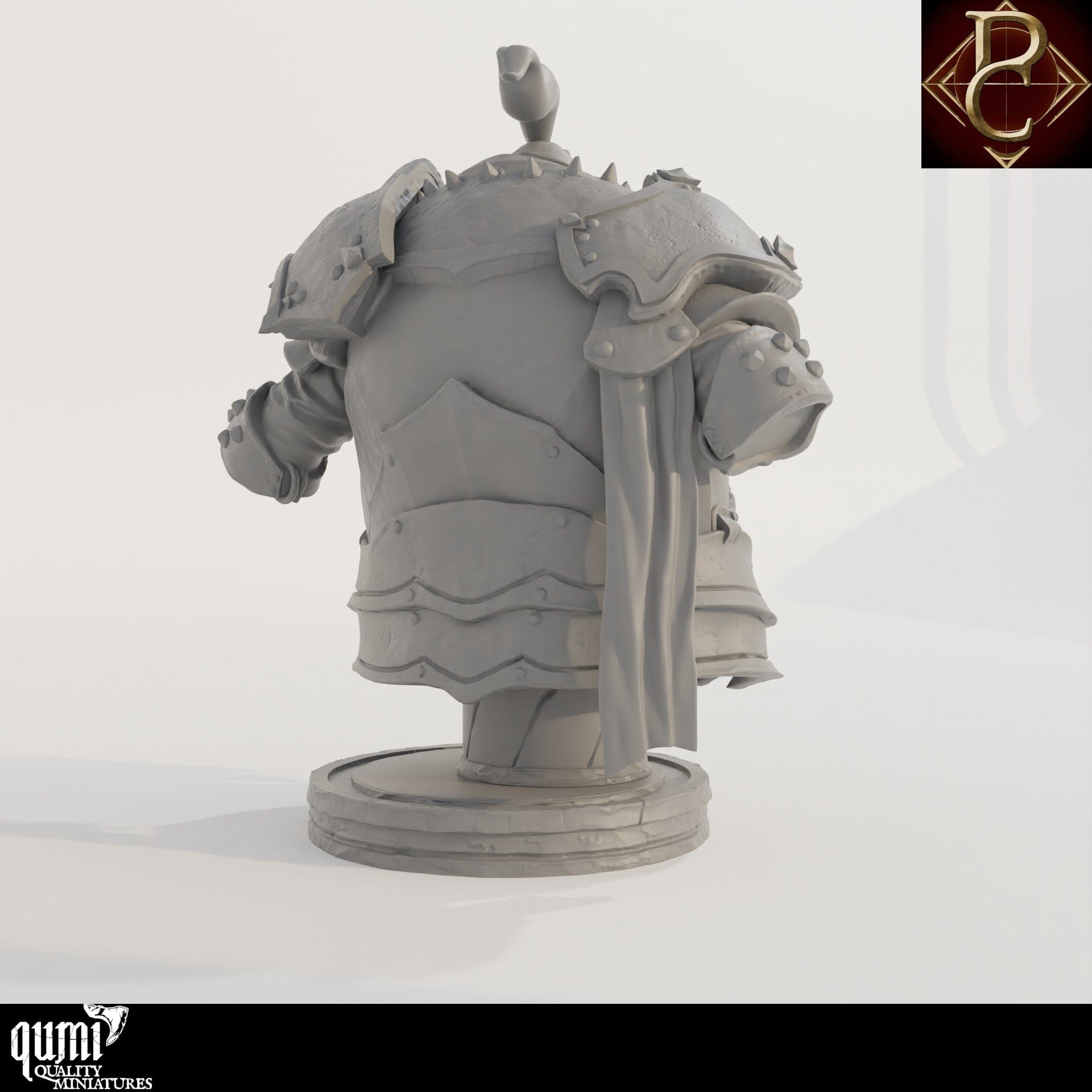 Fathon Bust - 75mm 110mm Qumi - Parasite Collectibles Quality Miniatures - Qumi Wargaming Mini Model Figure