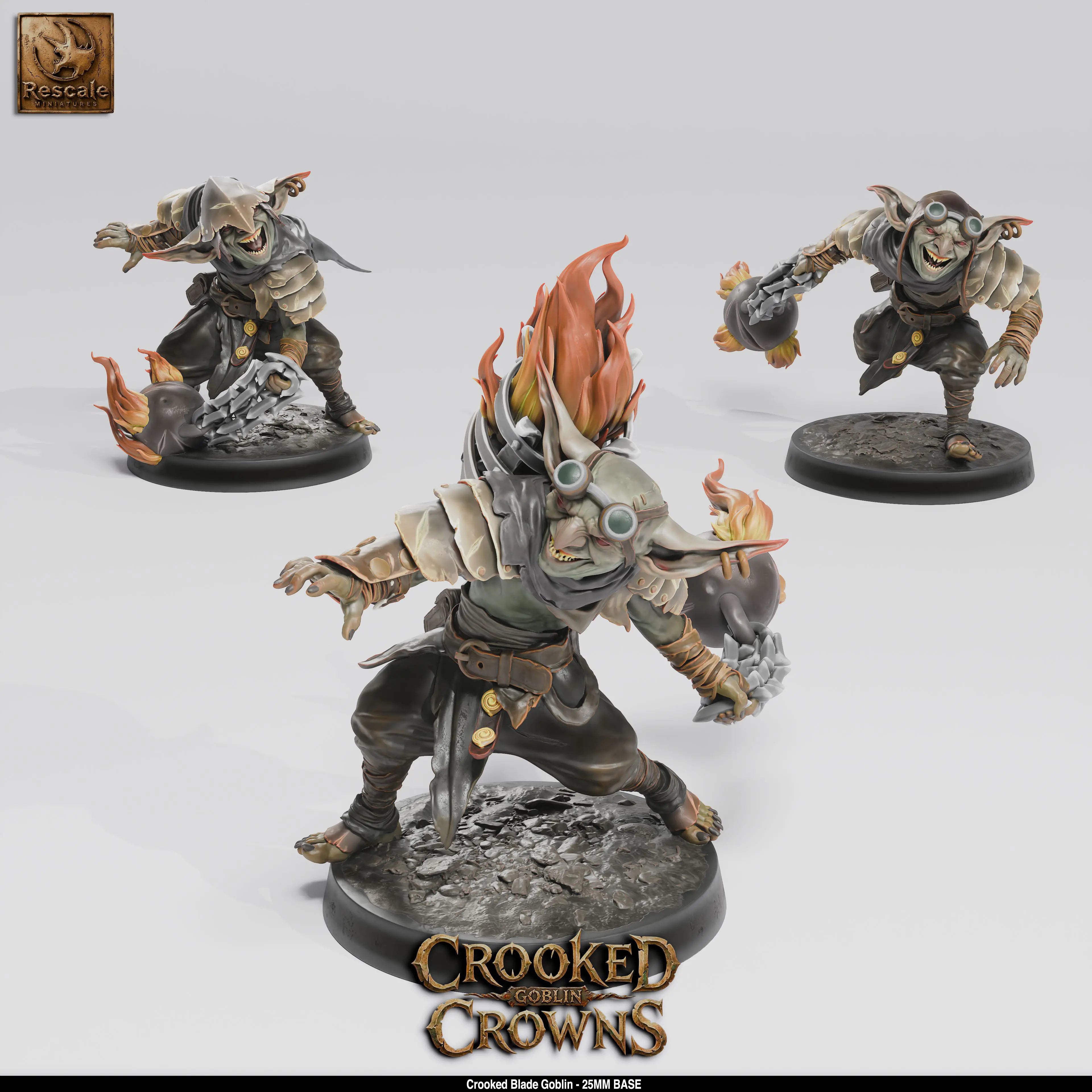 Tabletop Goblin Warband Miniatures Rescale Miniatures