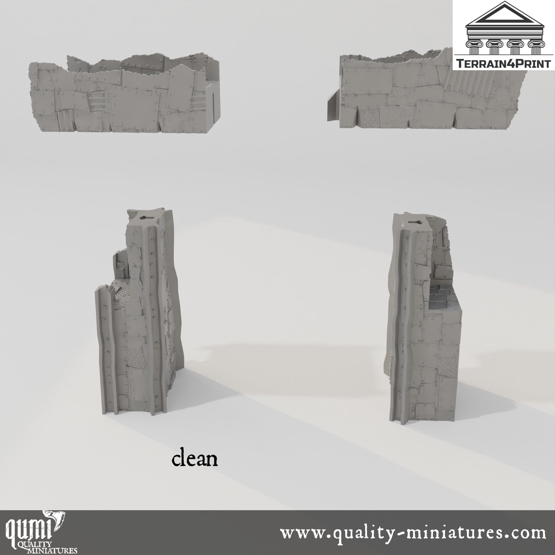 Gates - Rivet City - Resin Print - Tabletop RPG Terrain - Terrain4Print - Qumi Quality Miniatures - Qumi Wargaming Mini Model Figure