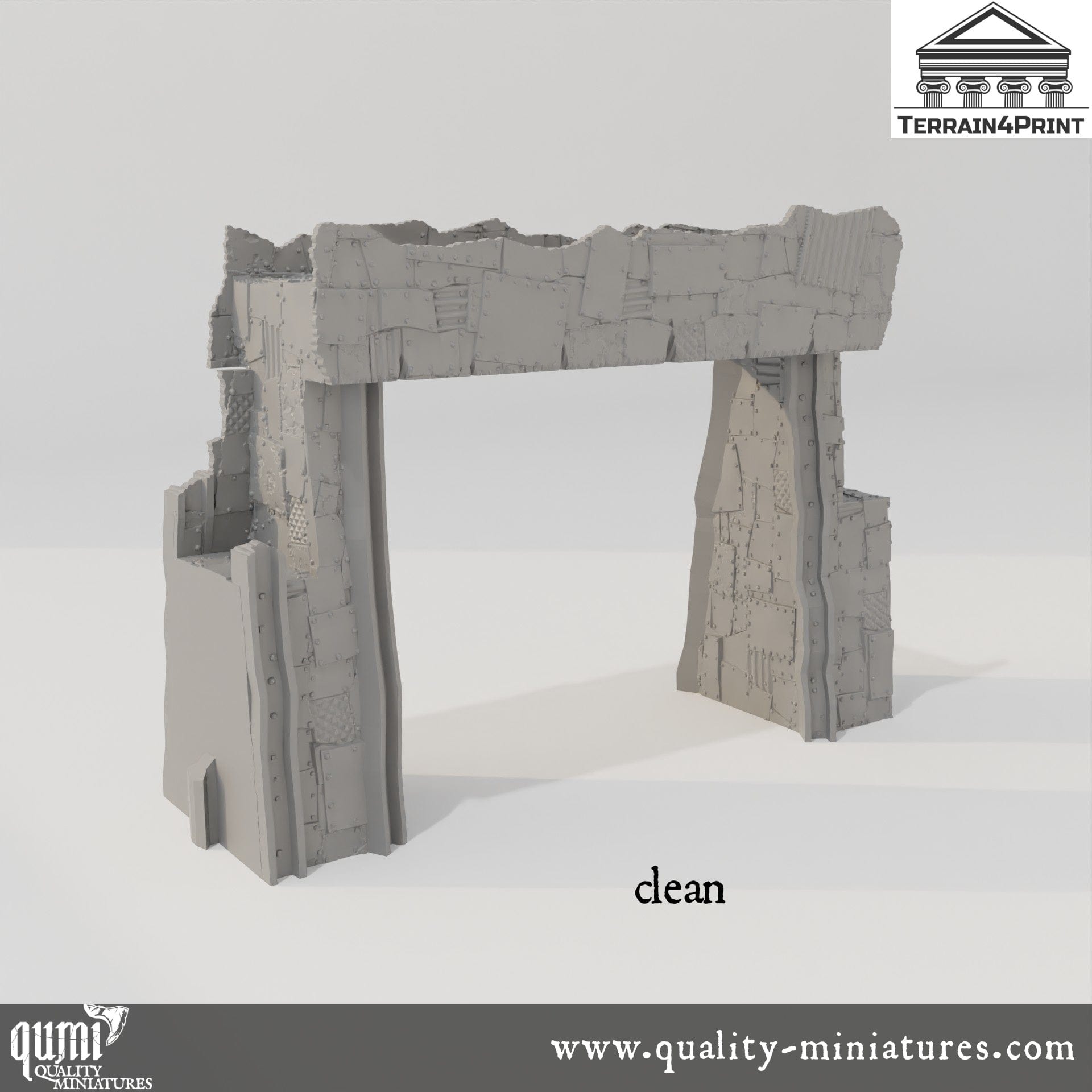 Gates - Rivet City - Resin Print - Tabletop RPG Terrain - Terrain4Print - Qumi Quality Miniatures - Qumi Wargaming Mini Model Figure