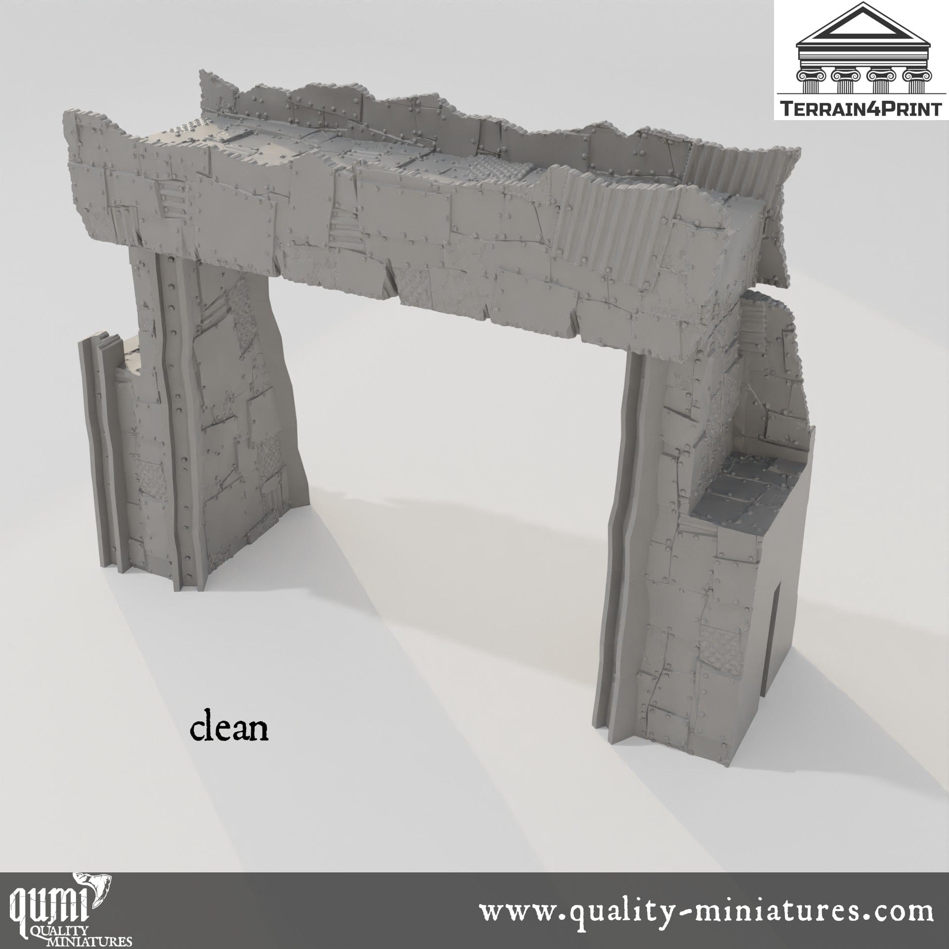 Gates - Rivet City - Resin Print - Tabletop RPG Terrain - Terrain4Print - Qumi Quality Miniatures - Qumi Wargaming Mini Model Figure