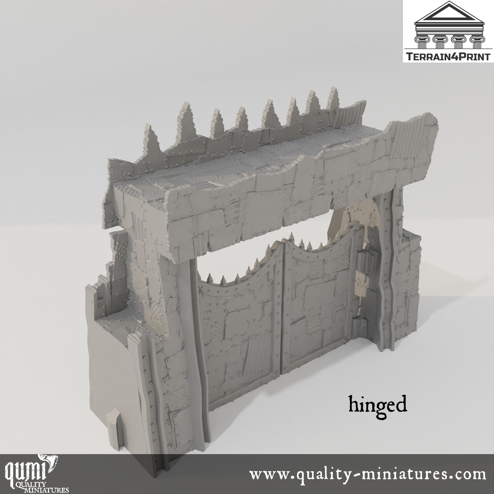 Gates - Rivet City - Resin Print - Tabletop RPG Terrain - Terrain4Print - Qumi Quality Miniatures - Qumi Wargaming Mini Model Figure