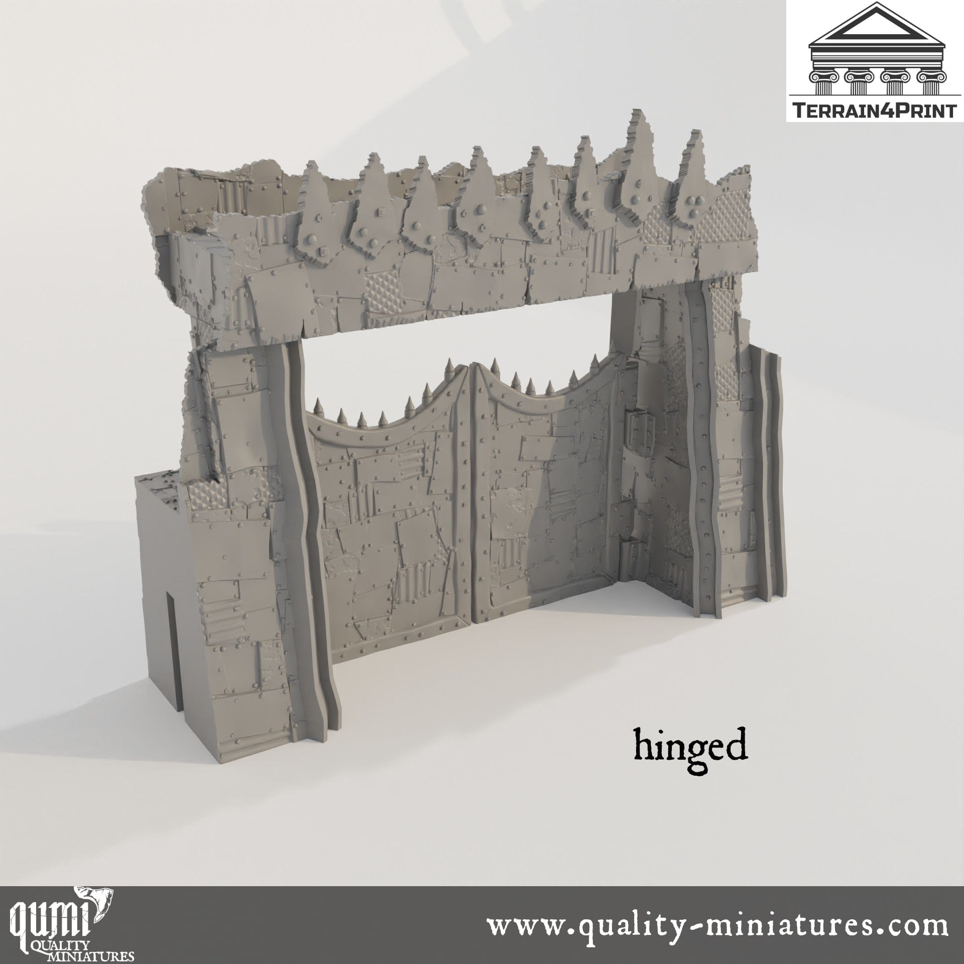Gates - Rivet City - Resin Print - Tabletop RPG Terrain - Terrain4Print - Qumi Quality Miniatures - Qumi Wargaming Mini Model Figure