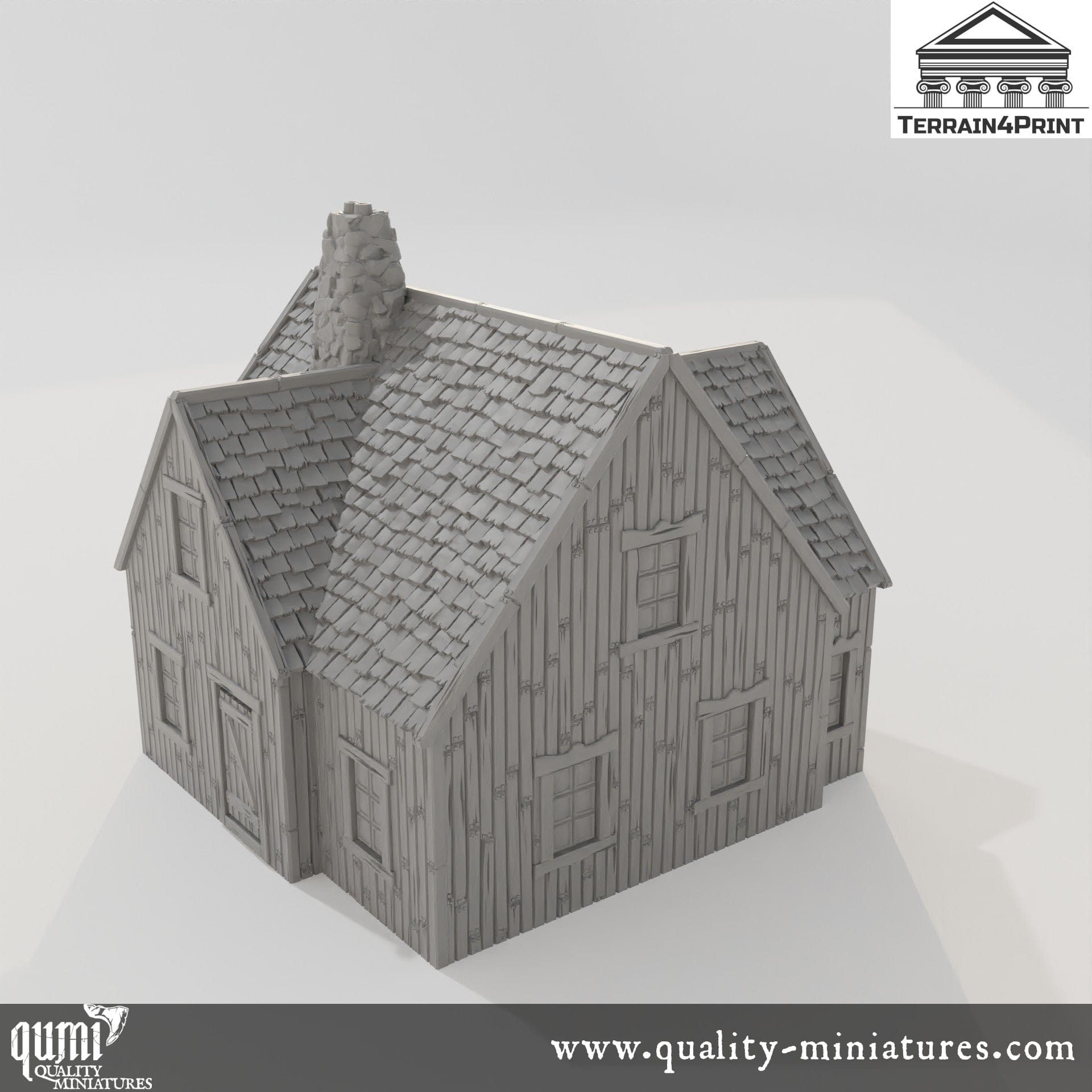 General Store with Chimney Hrimstead - Resin Print - Tabletop RPG Terrain - Terrain4Print - Qumi Quality Miniatures - Qumi Wargaming Mini Model Figure
