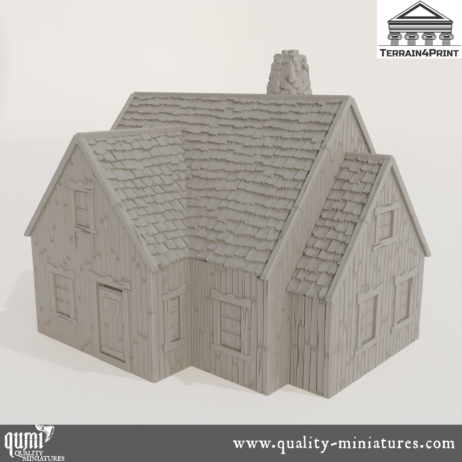 General Store with Chimney Hrimstead - Resin Print - Tabletop RPG Terrain - Terrain4Print - Qumi Quality Miniatures - Qumi Wargaming Mini Model Figure
