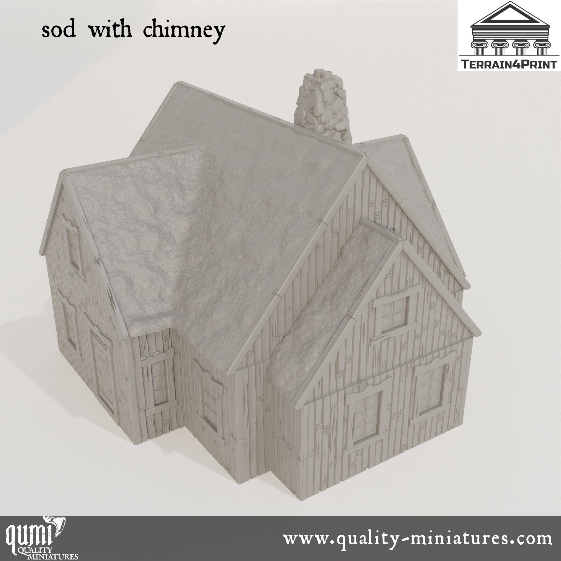 General Store with Chimney Hrimstead - Resin Print - Tabletop RPG Terrain - Terrain4Print - Qumi Quality Miniatures - Qumi Wargaming Mini Model Figure