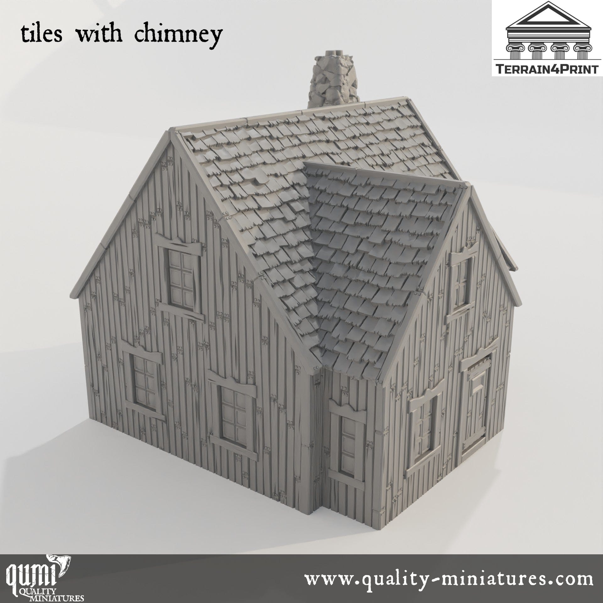 General Store with Chimney Hrimstead - Resin Print - Tabletop RPG Terrain - Terrain4Print - Qumi Quality Miniatures - Qumi Wargaming Mini Model Figure