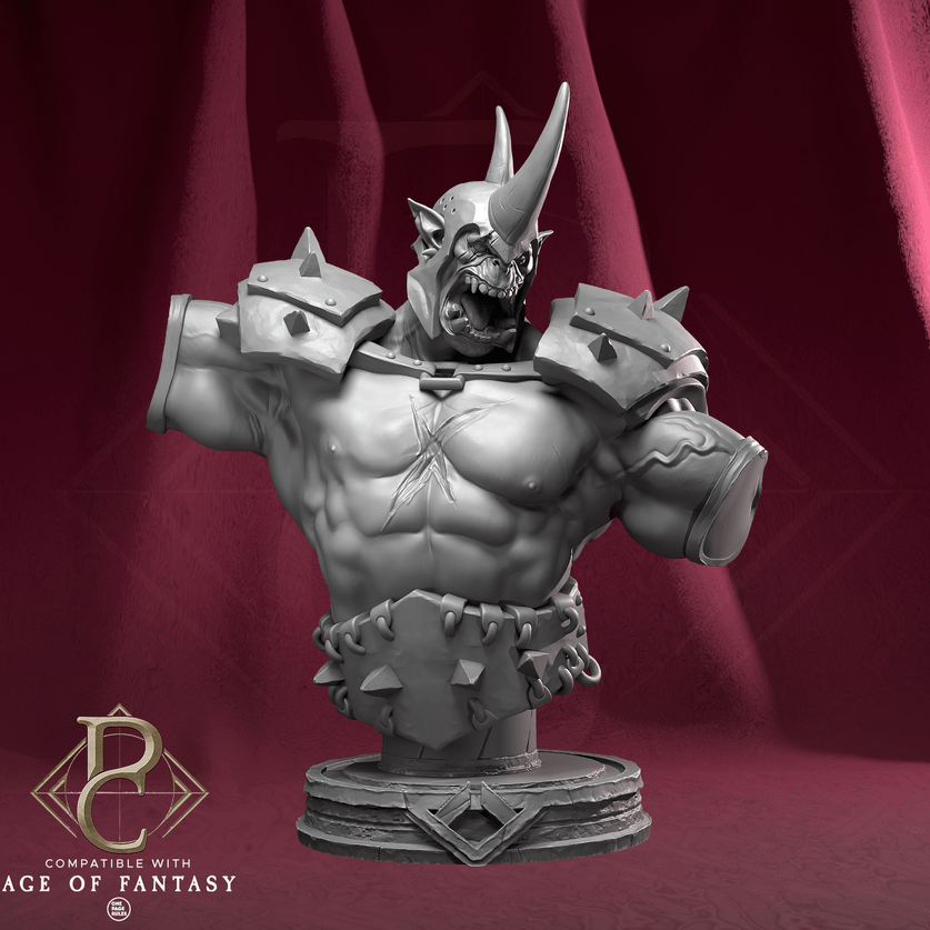 Gorgrash the Ripper Bust 75mm 110mm Qumi Parasite Collectibles - Quality Miniatures - Qumi