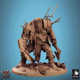 Monster Axe Fighter Tabletop Miniature - Giant Stonebreaker by Qumi, 3D printed resin tabletop miniature for RPGs, wargaming and painting