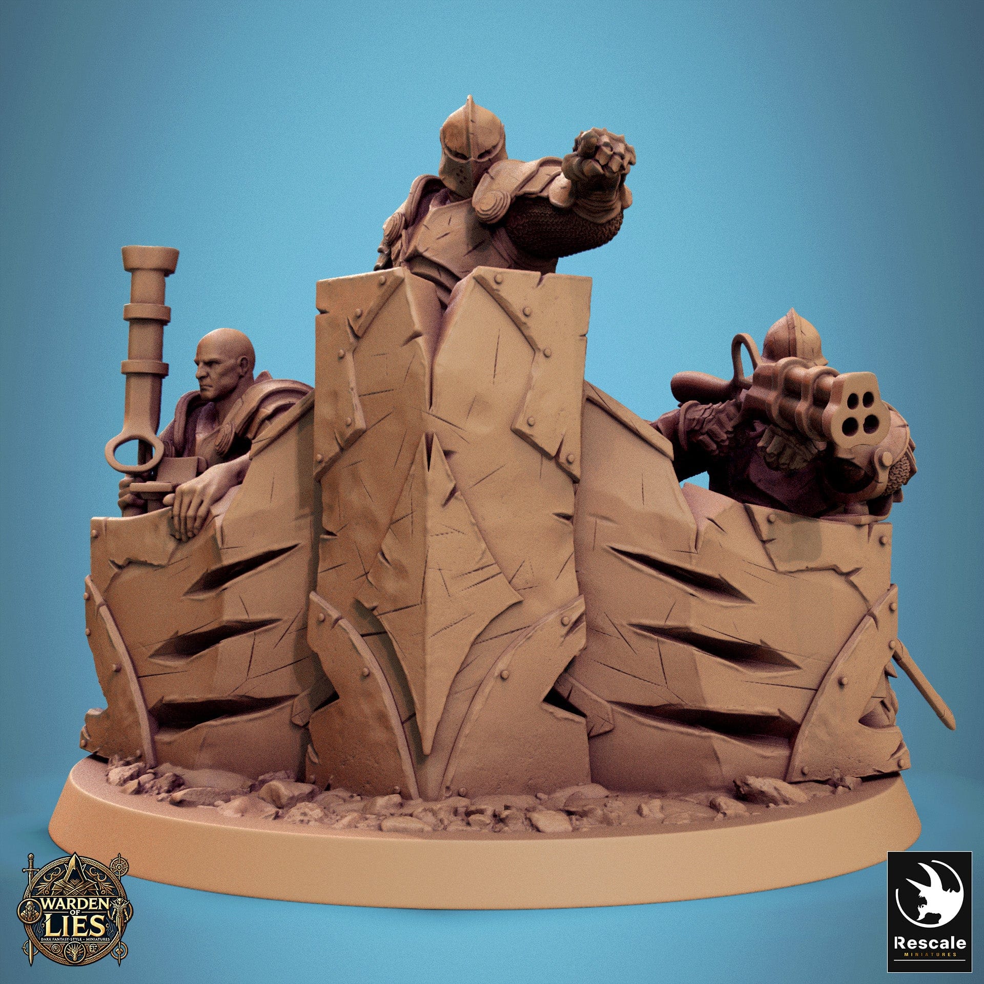 Tabletop RPG Miniature Knight Of Valor - 32mm Qumi Rescale Miniatures Guardroom Bunker Attack Quality Miniatures - Qumi Wargaming Mini Model Figure