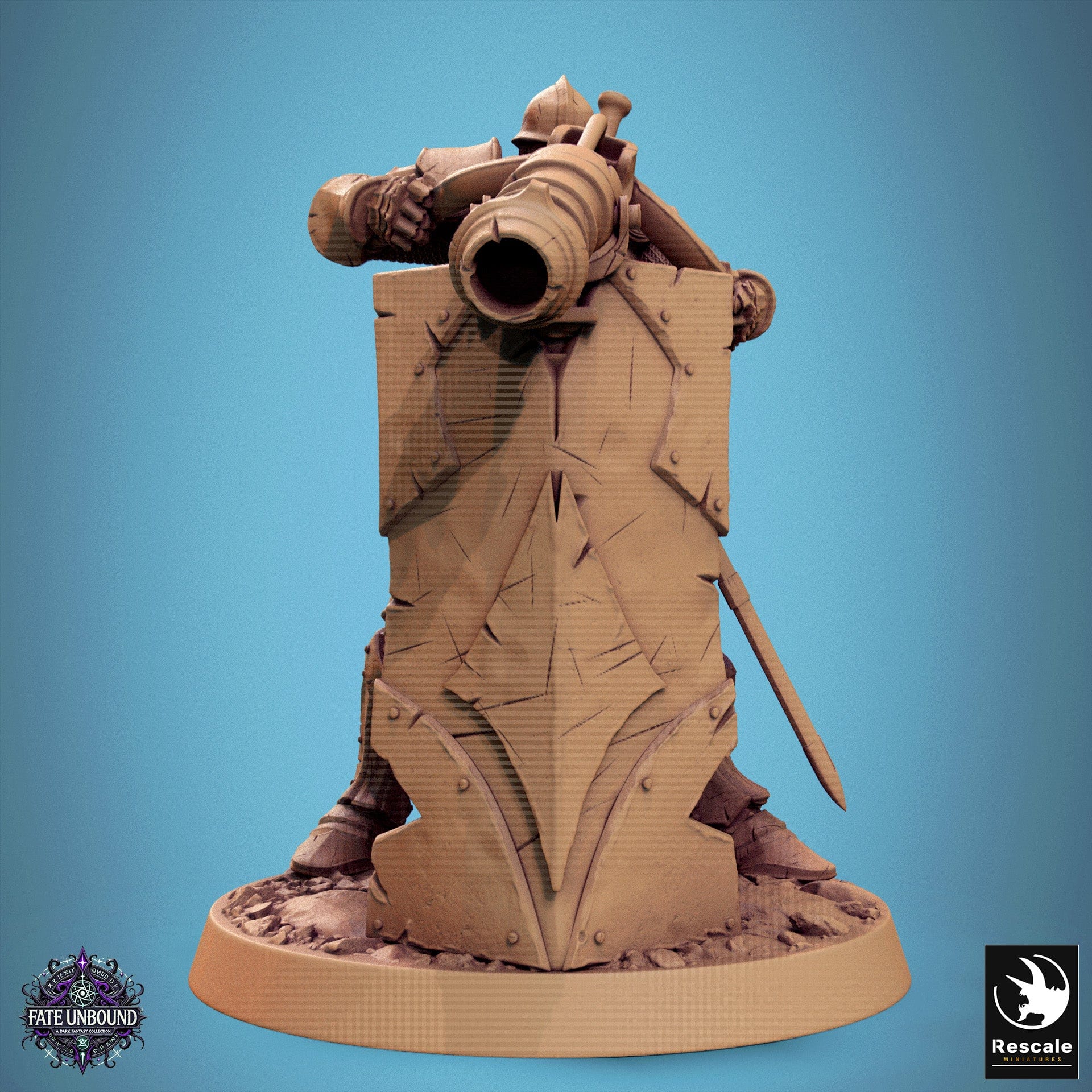 Tabletop RPG Miniature Knight Of Valor - 32mm Qumi Rescale Miniatures Guardroom Fire Quality Miniatures - Qumi Wargaming Mini Model Figure