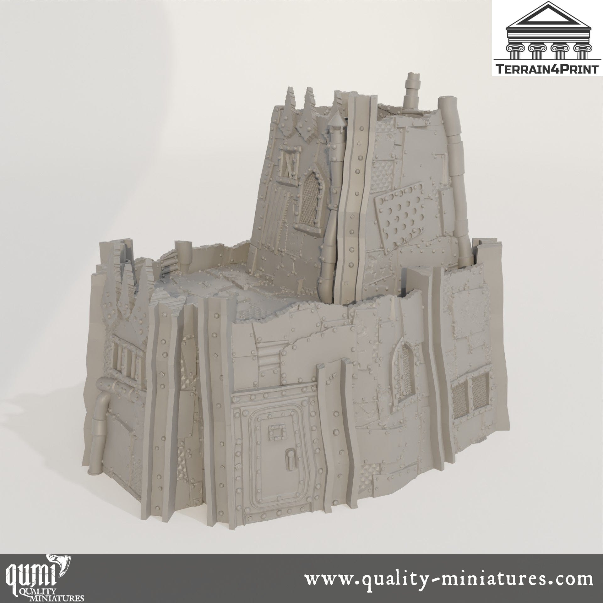 Headquarter - Rivet City - Resin Print - Tabletop RPG Terrain - Terrain4Print - Qumi Quality Miniatures - Qumi Wargaming Mini Model Figure