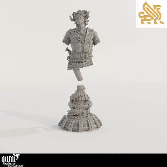 Heron Bust - 32mm Tabletop RPG Mini - Qumi - DM Stash Quality Miniatures - Qumi Wargaming Mini Model Figure
