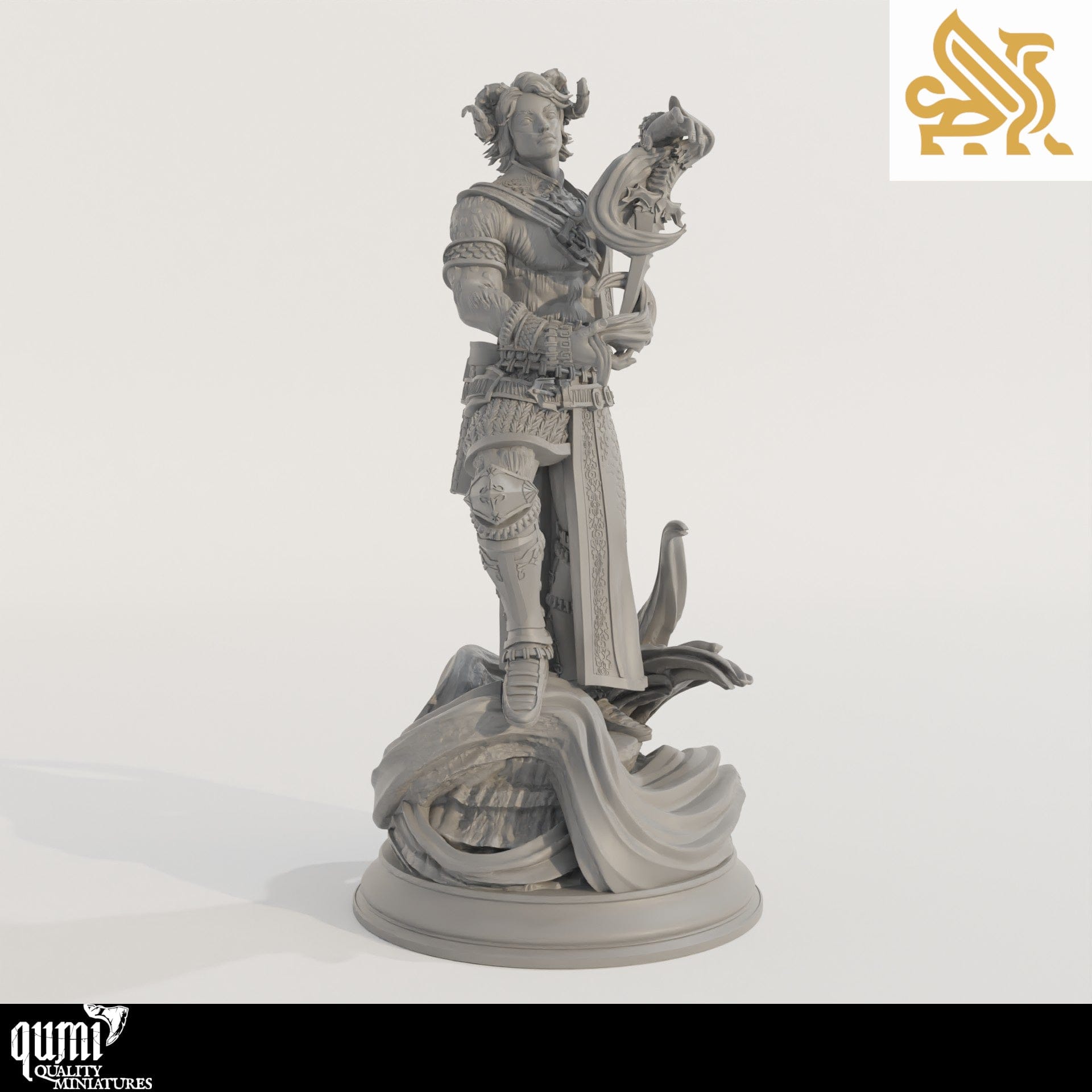 Heron Bust - 32mm Tabletop RPG Mini - Qumi - DM Stash Quality Miniatures - Qumi Wargaming Mini Model Figure