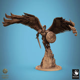Celestian Prime sword fighter miniature seen from the right, detailed armor