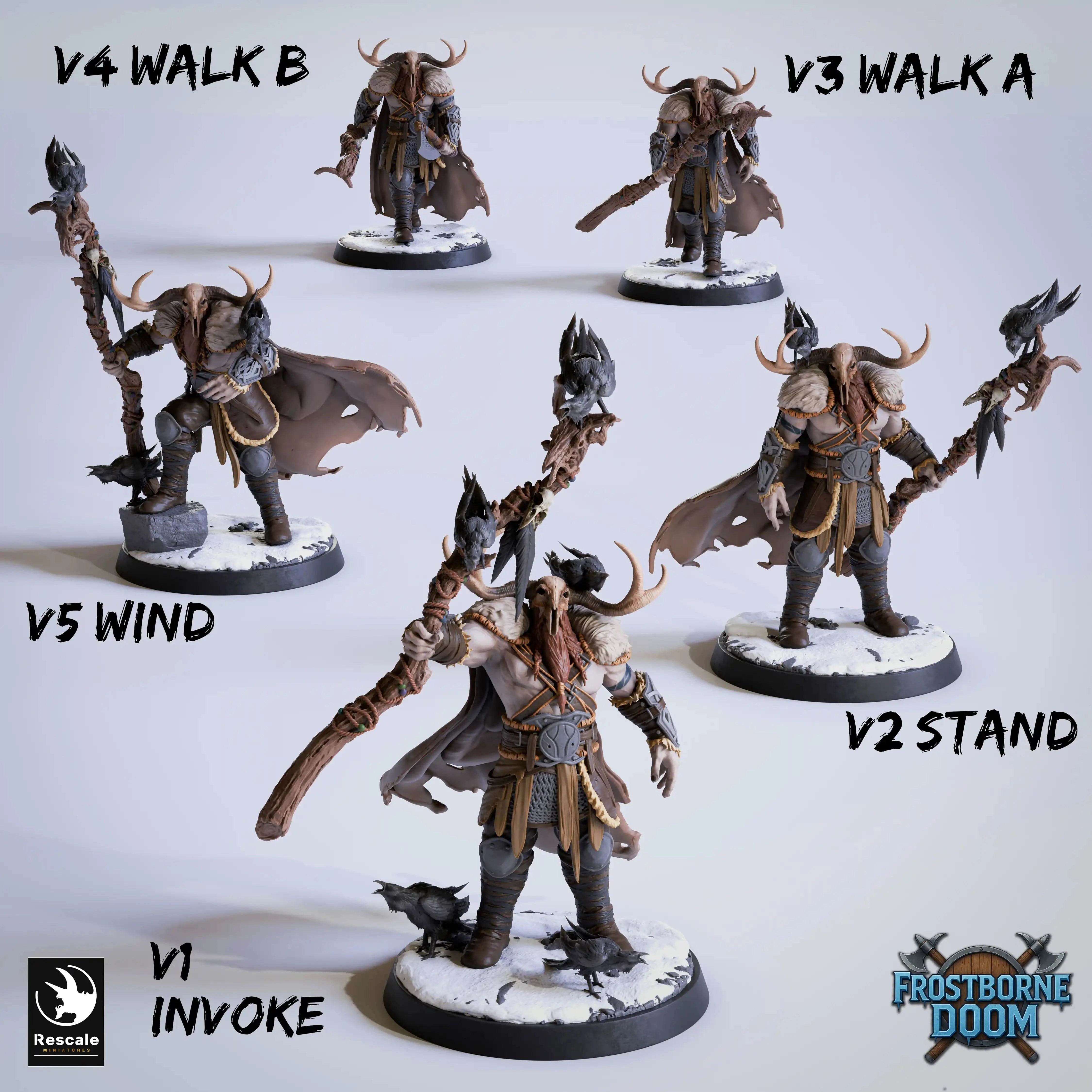 Humanoid Wizard Vargir Mage 32mm Rescale Miniatures - Quality Miniatures - Qumi