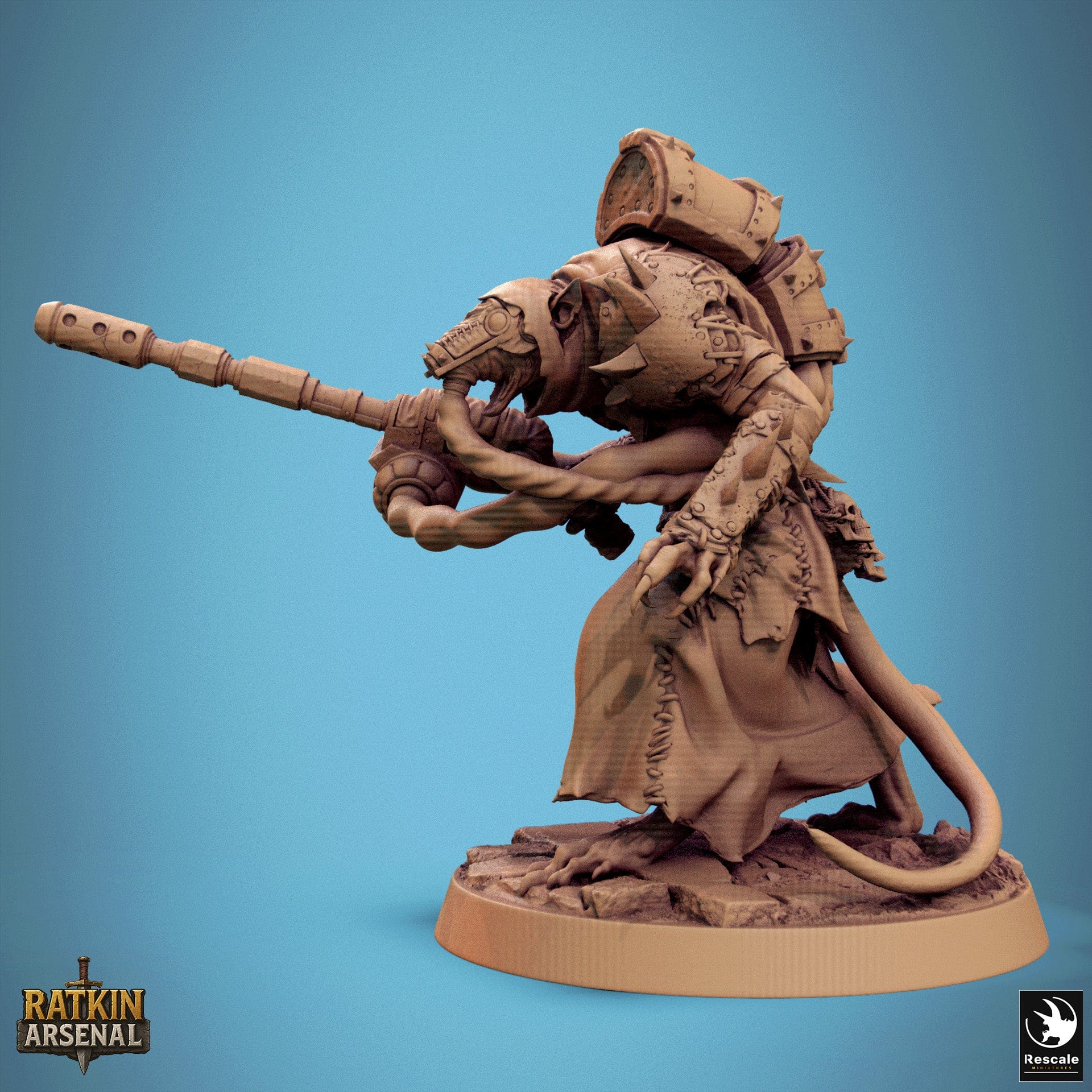 Fantasy Humanoid Rat Folk Plasma Plague 32mm Rescale Miniatures Hunt Quality Miniatures - Qumi Wargaming Mini Model Figure