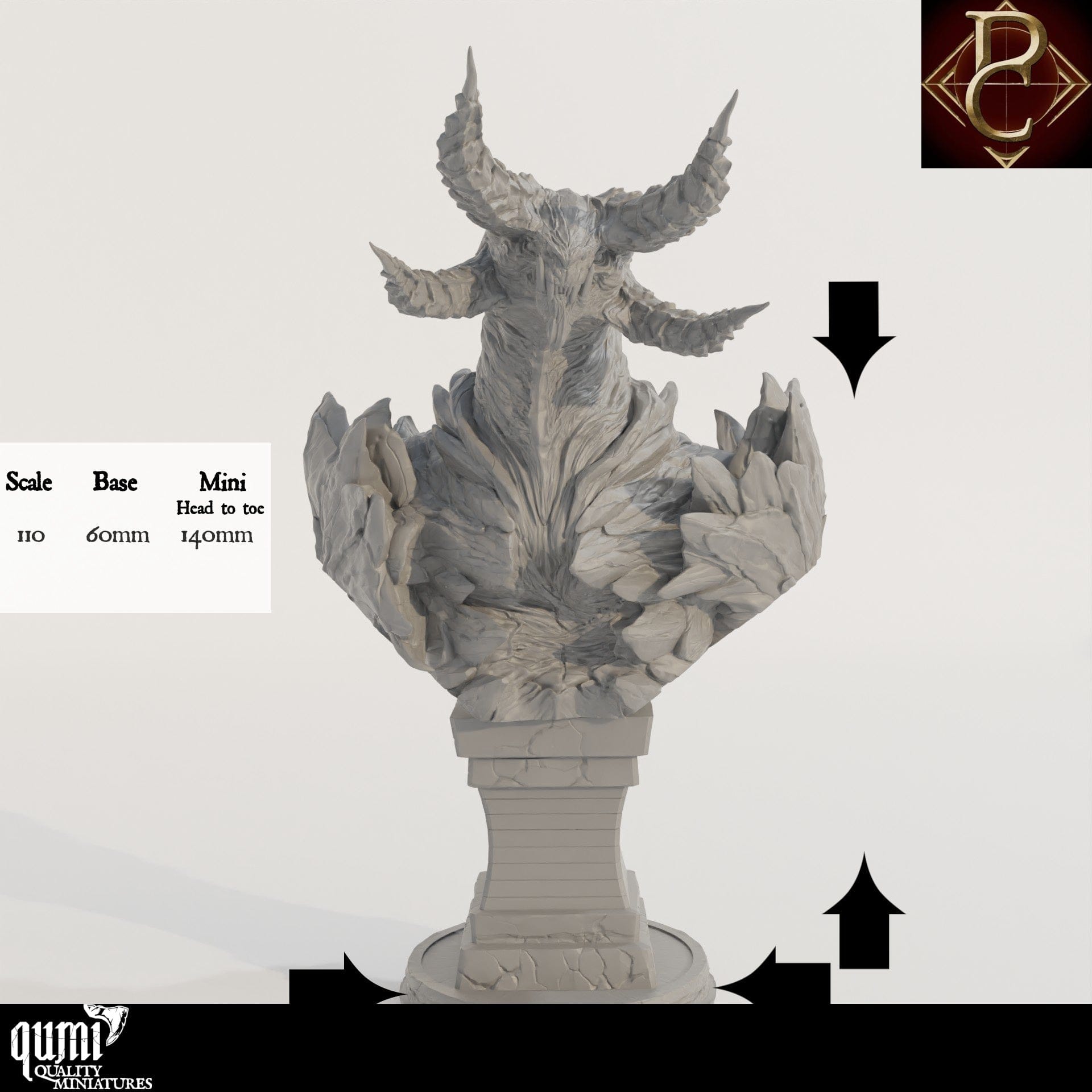 Irgren Bust - 32mm Tabletop RPG Mini - Qumi - Parasite Collectibles Quality Miniatures - Qumi Wargaming Mini Model Figure