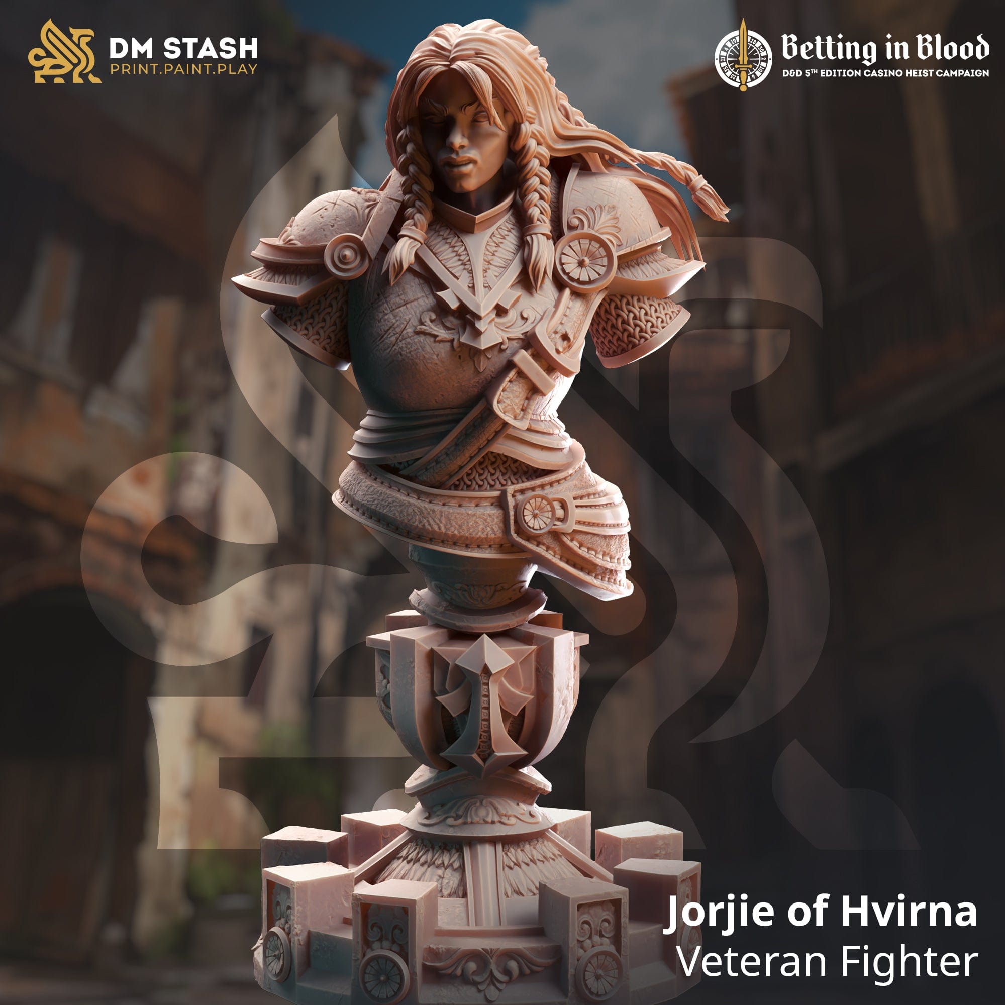 Jorjie of Hvirna - BUST - Tabletop RPG Mini - Qumi - DM Stash Quality Miniatures - Qumi Wargaming Mini Model Figure