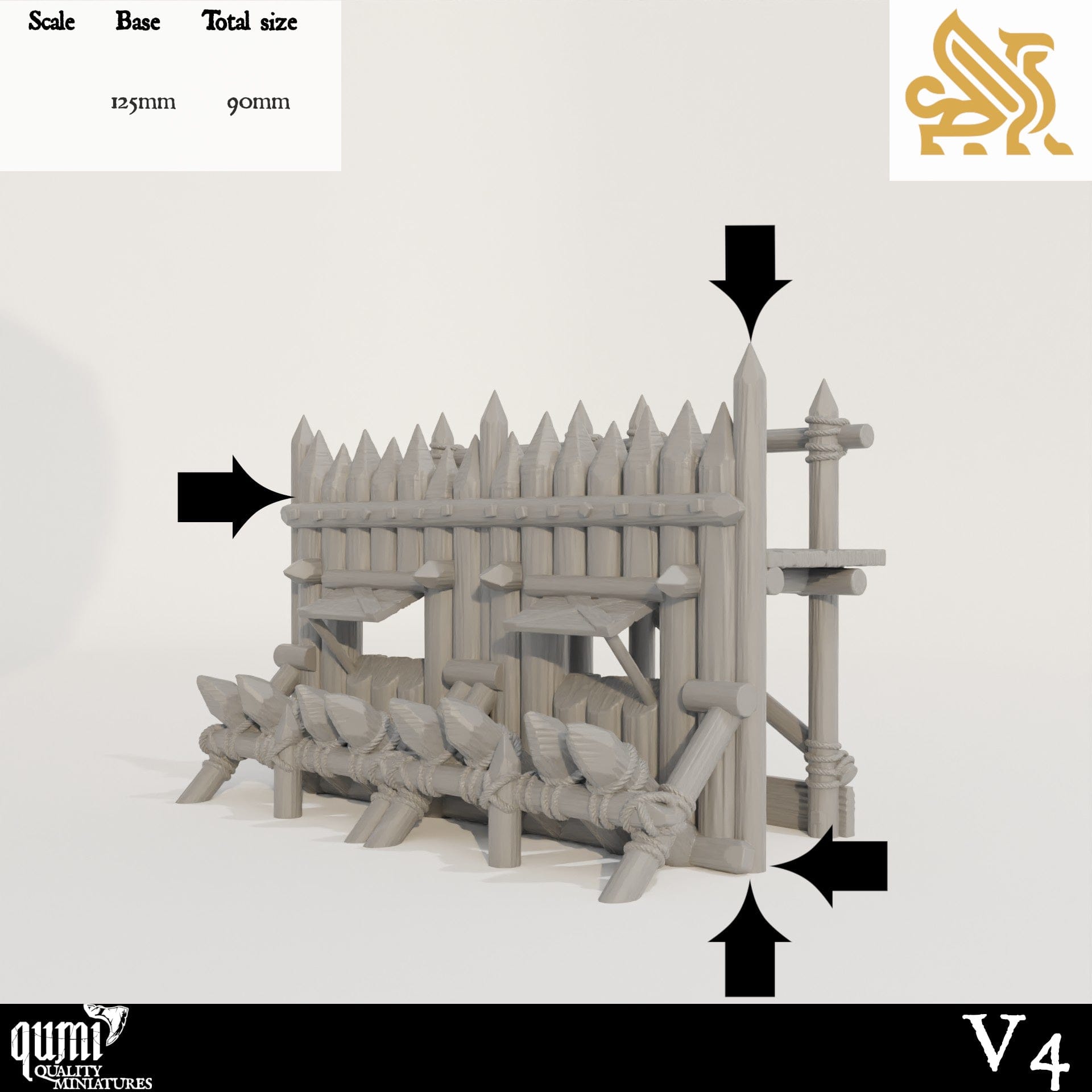 Koldeni Encampment - Walls - Tabletop RPG Terrain - Qumi - DM Stash Quality Miniatures - Qumi Wargaming Mini Model Figure
