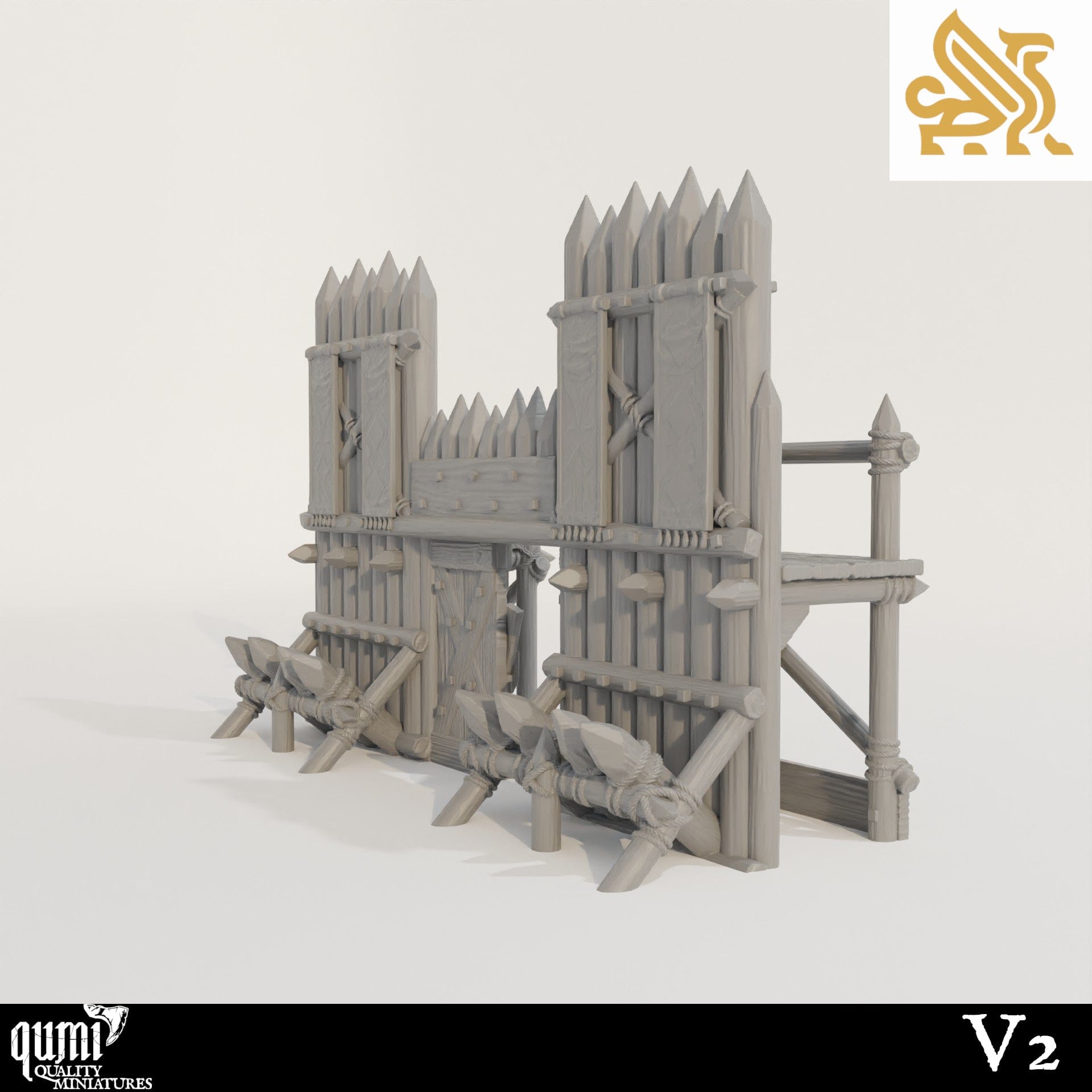 Koldeni Encampment - Walls - Tabletop RPG Terrain - Qumi - DM Stash Quality Miniatures - Qumi Wargaming Mini Model Figure