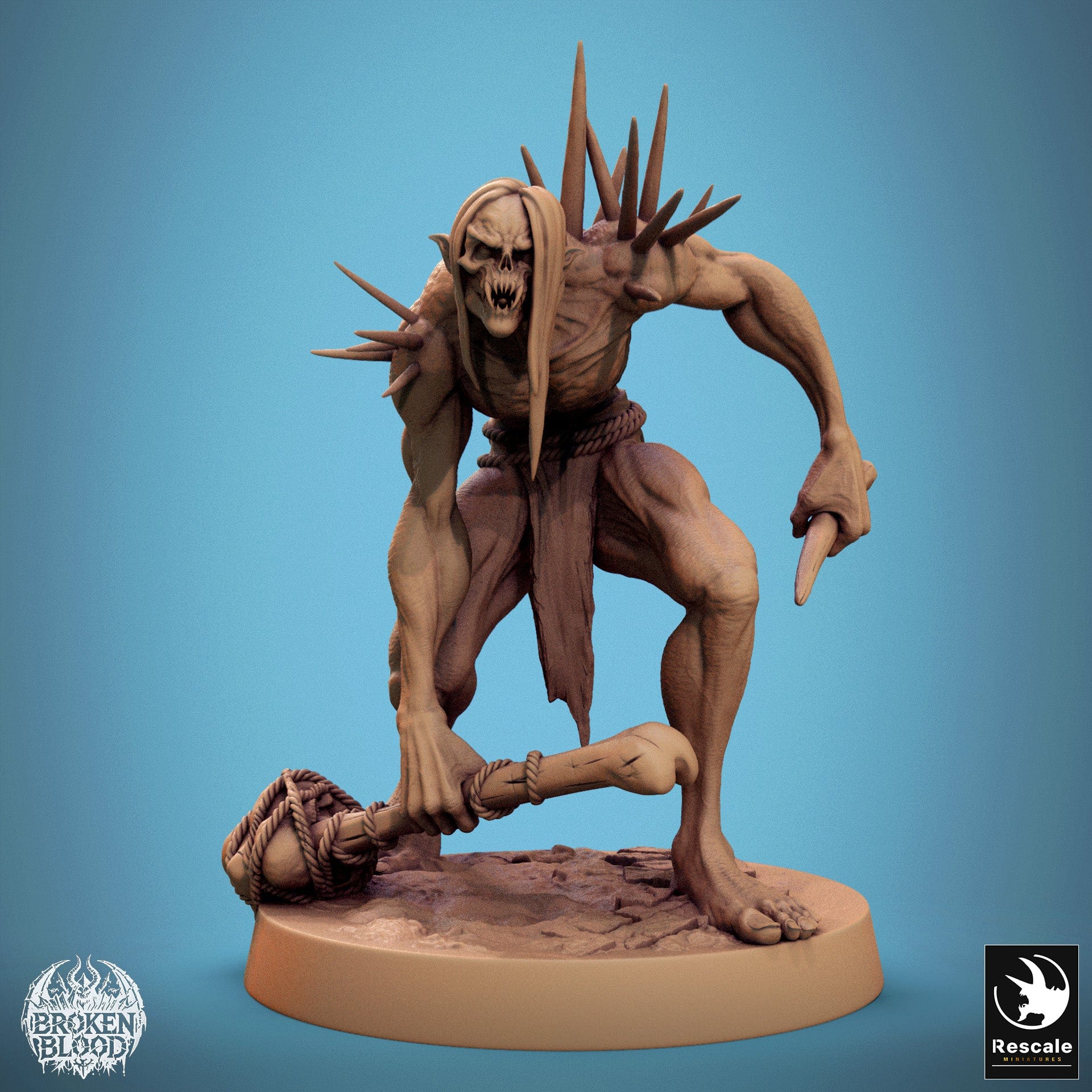 Tabletop RPG Miniature Ghoul Savage 32mm Qumi Rescale Miniatures Look Quality Miniatures - Qumi Wargaming Mini Model Figure