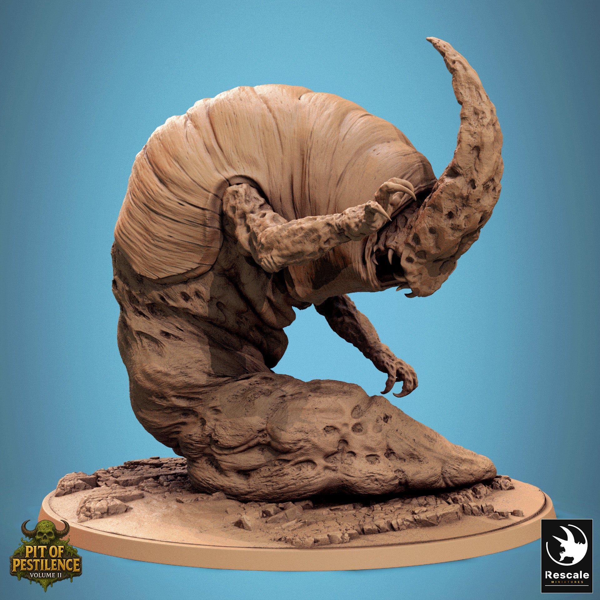 Fantasy Tabletop Monster Mirebround Crawler Rescale Miniatures - Quality Miniatures - Qumi