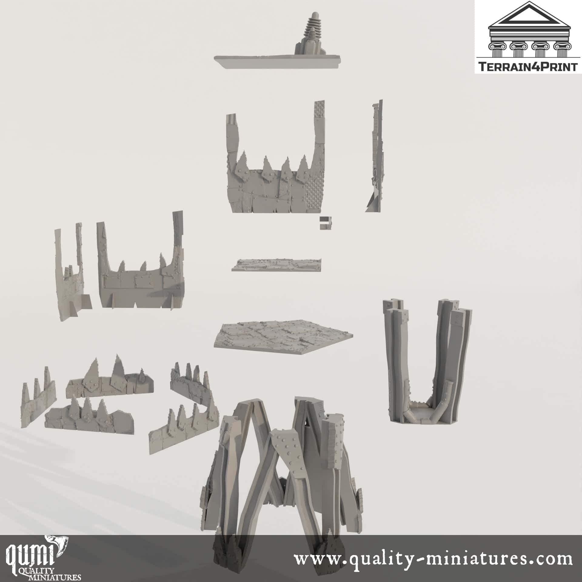 Lookout Tower - Rivet City - Resin Print - Tabletop RPG Terrain - Terrain4Print - Qumi Quality Miniatures - Qumi Wargaming Mini Model Figure
