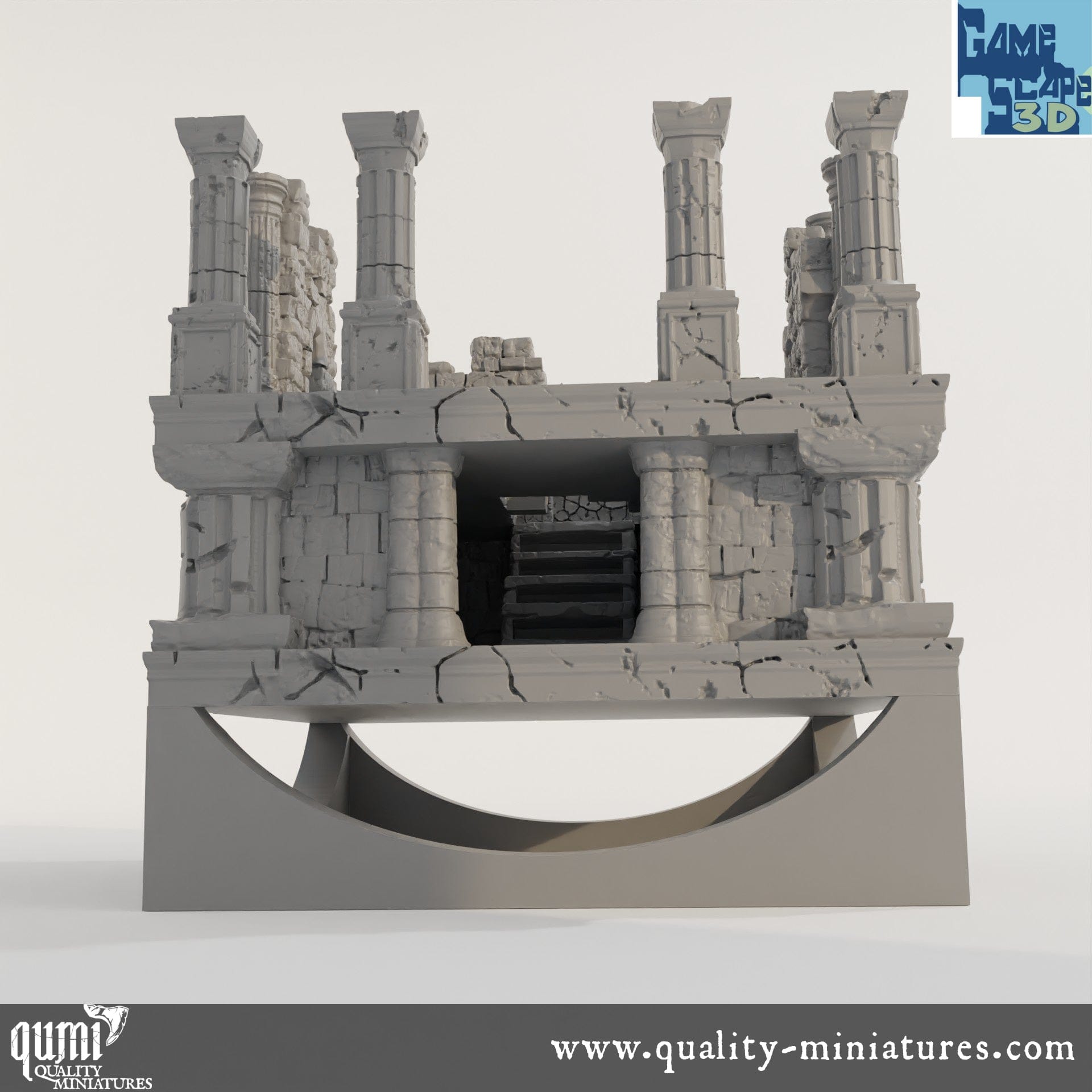 Lost City Center Temple - Resin Print - Tabletop RPG Terrain - GameScape3D - Qumi Quality Miniatures - Qumi Wargaming Mini Model Figure
