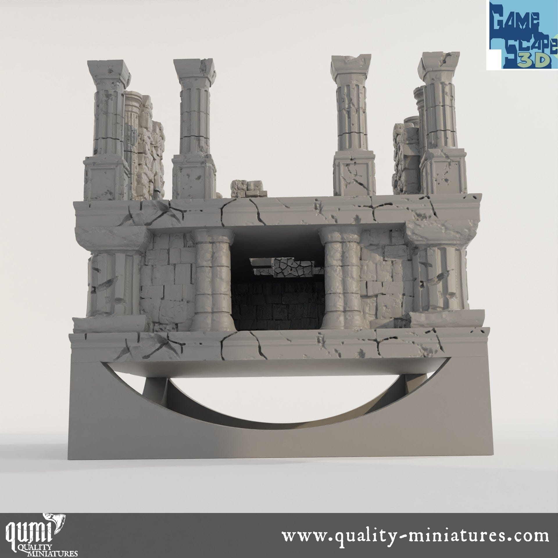 Lost City Center Temple - Resin Print - Tabletop RPG Terrain - GameScape3D - Qumi Quality Miniatures - Qumi Wargaming Mini Model Figure
