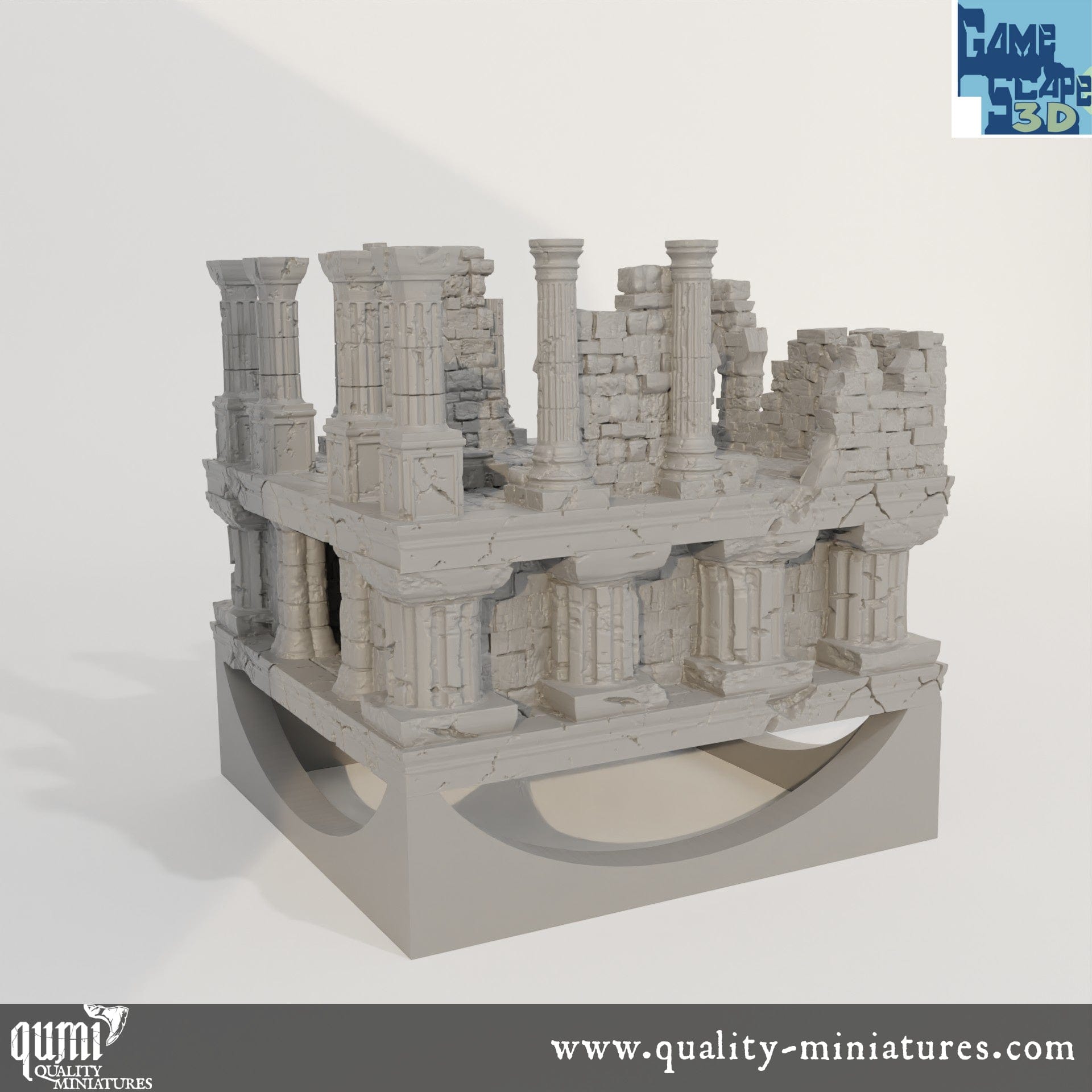 Lost City Center Temple - Resin Print - Tabletop RPG Terrain - GameScape3D - Qumi Quality Miniatures - Qumi Wargaming Mini Model Figure