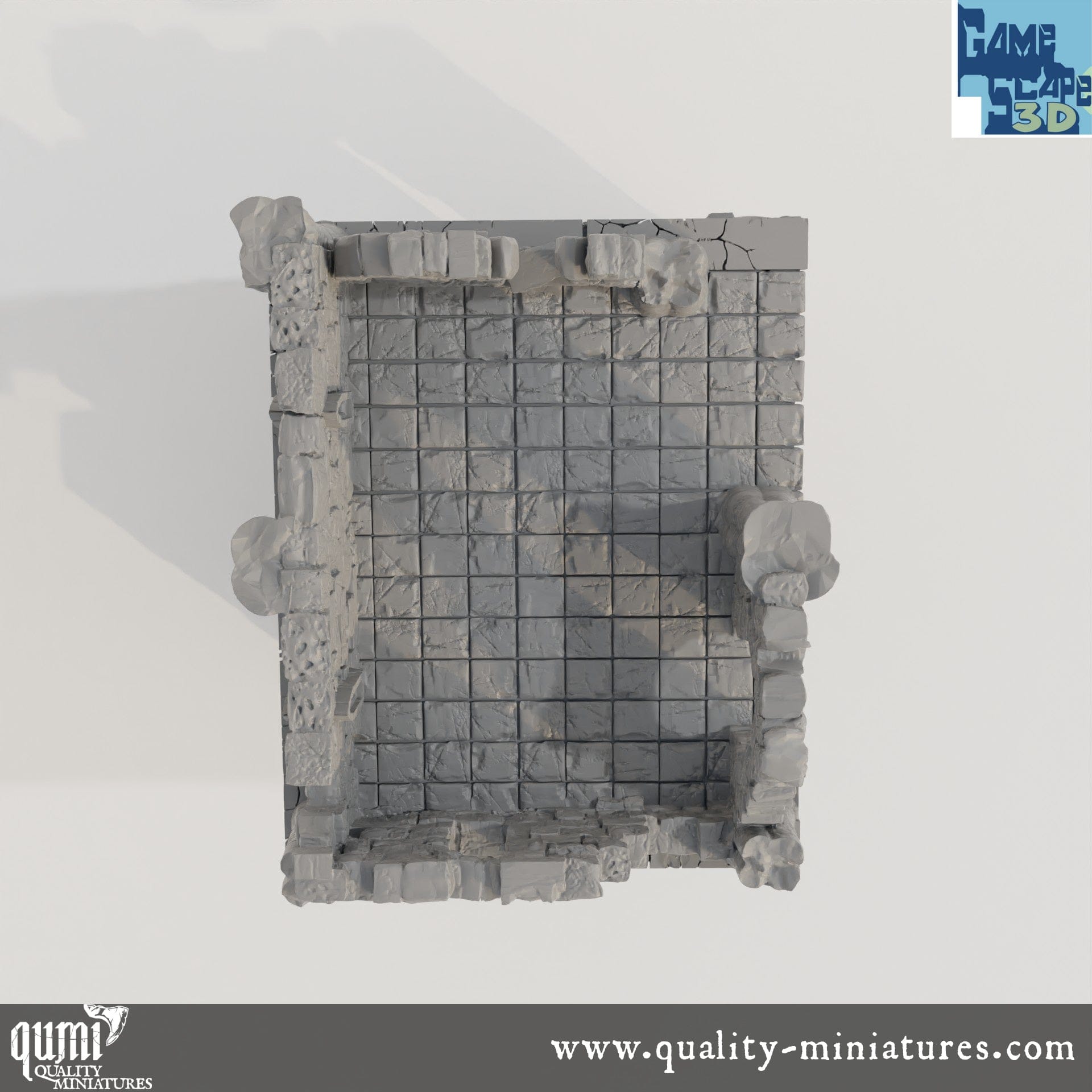 Lost City Ruin 3 - Resin Print - Tabletop RPG Terrain - GameScape3D - Qumi Quality Miniatures - Qumi Wargaming Mini Model Figure