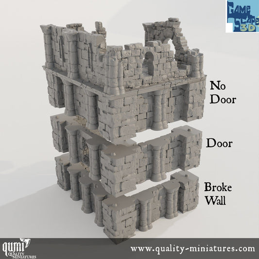 Lost City Ruin 3 - Resin Print - Tabletop RPG Terrain - GameScape3D - Qumi Quality Miniatures - Qumi Wargaming Mini Model Figure