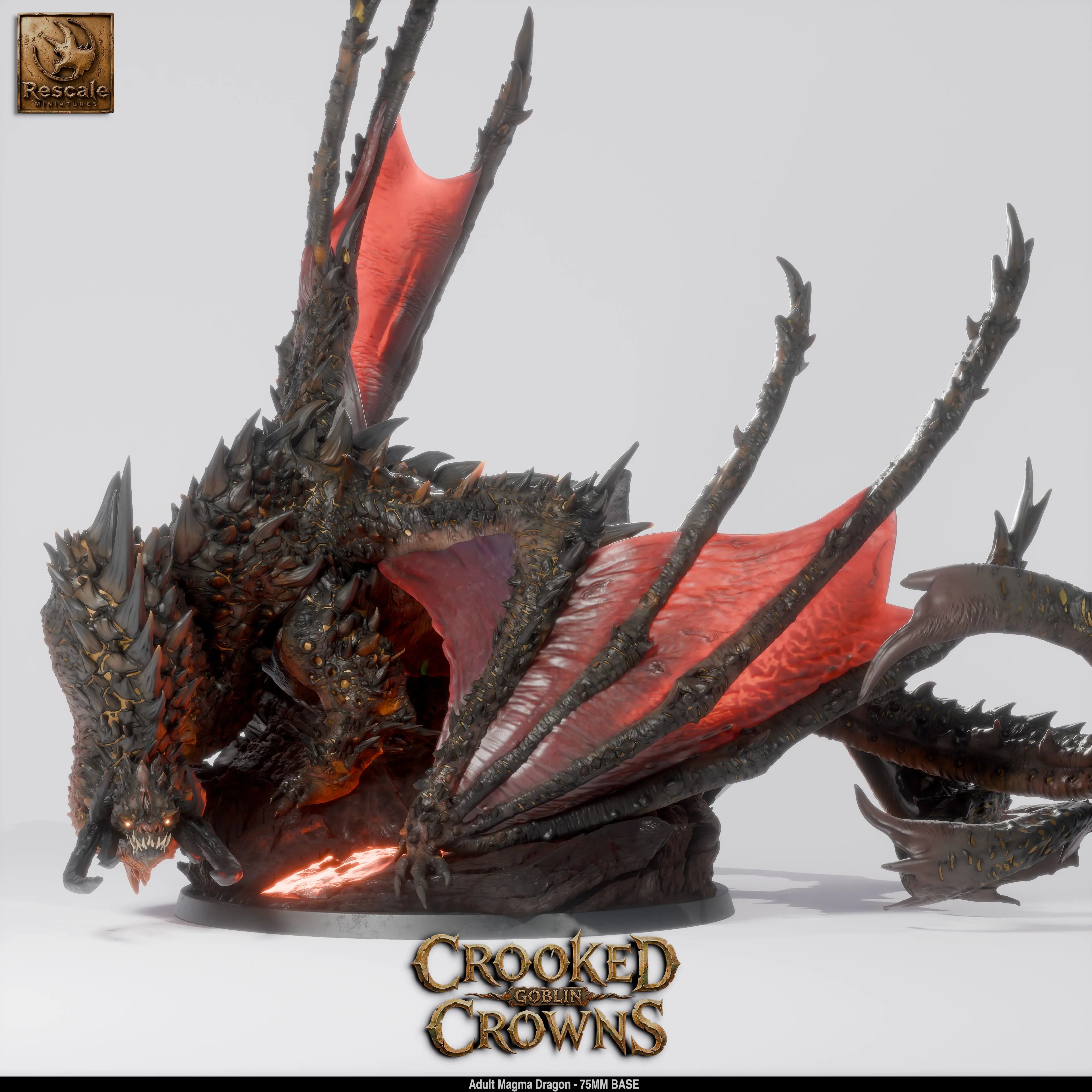 Magma Dragon Miniature Qumi Rescale Miniatures