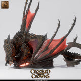 Full view of the Magma Dragon on its 75mm base, demonstrating the impressive wingspan and fierce stance.