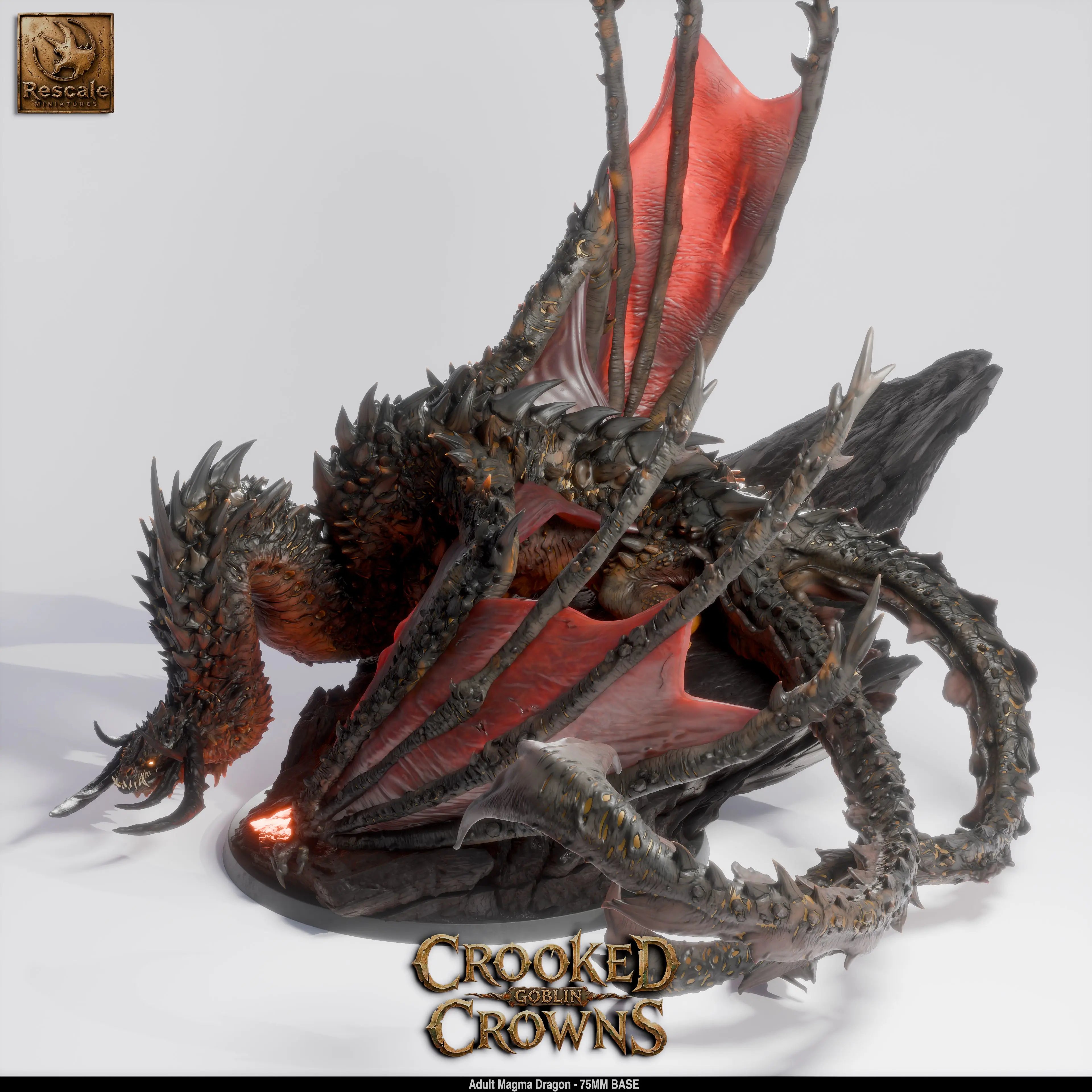Magma Dragon Miniature Qumi Rescale Miniatures