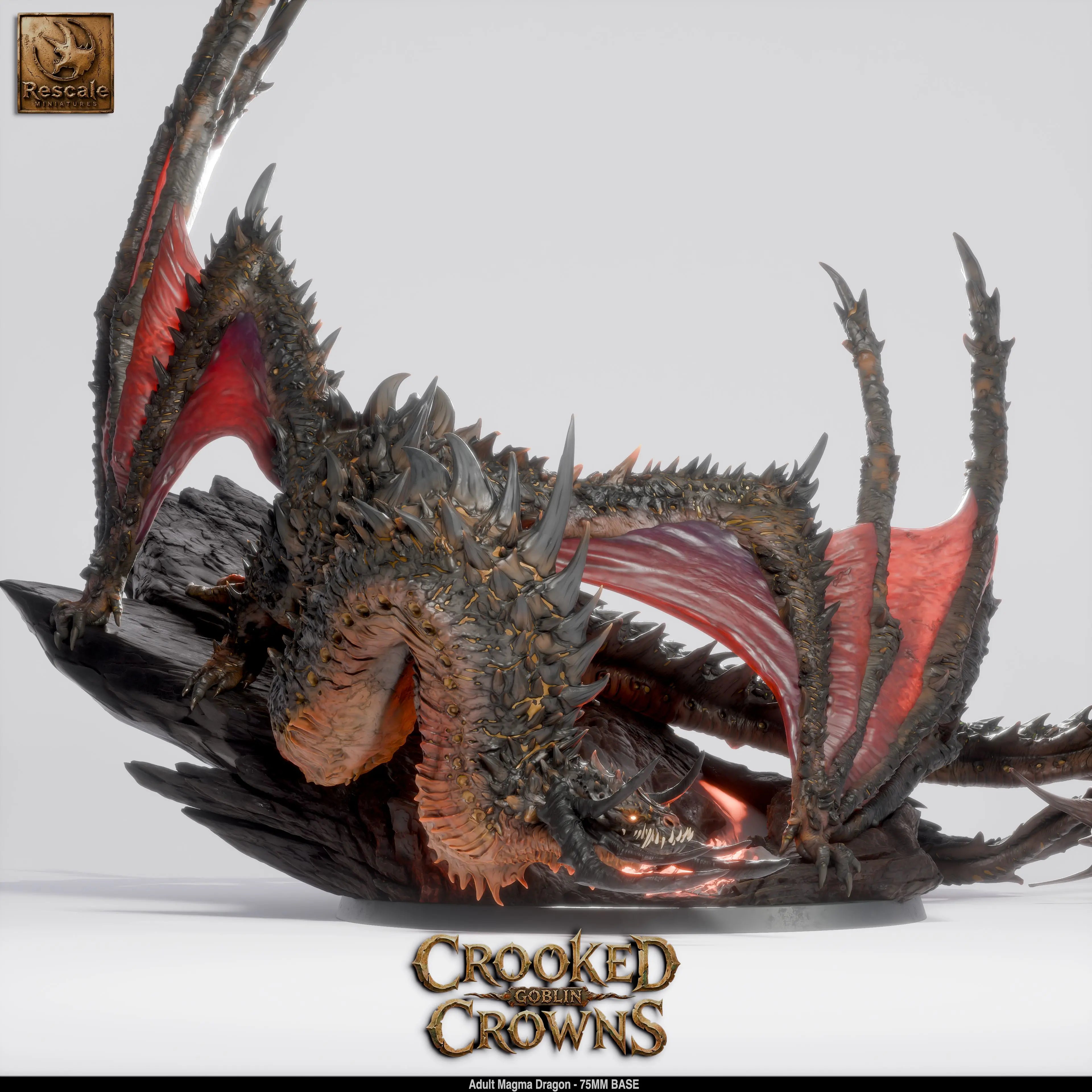Magma Dragon Miniature Qumi Rescale Miniatures