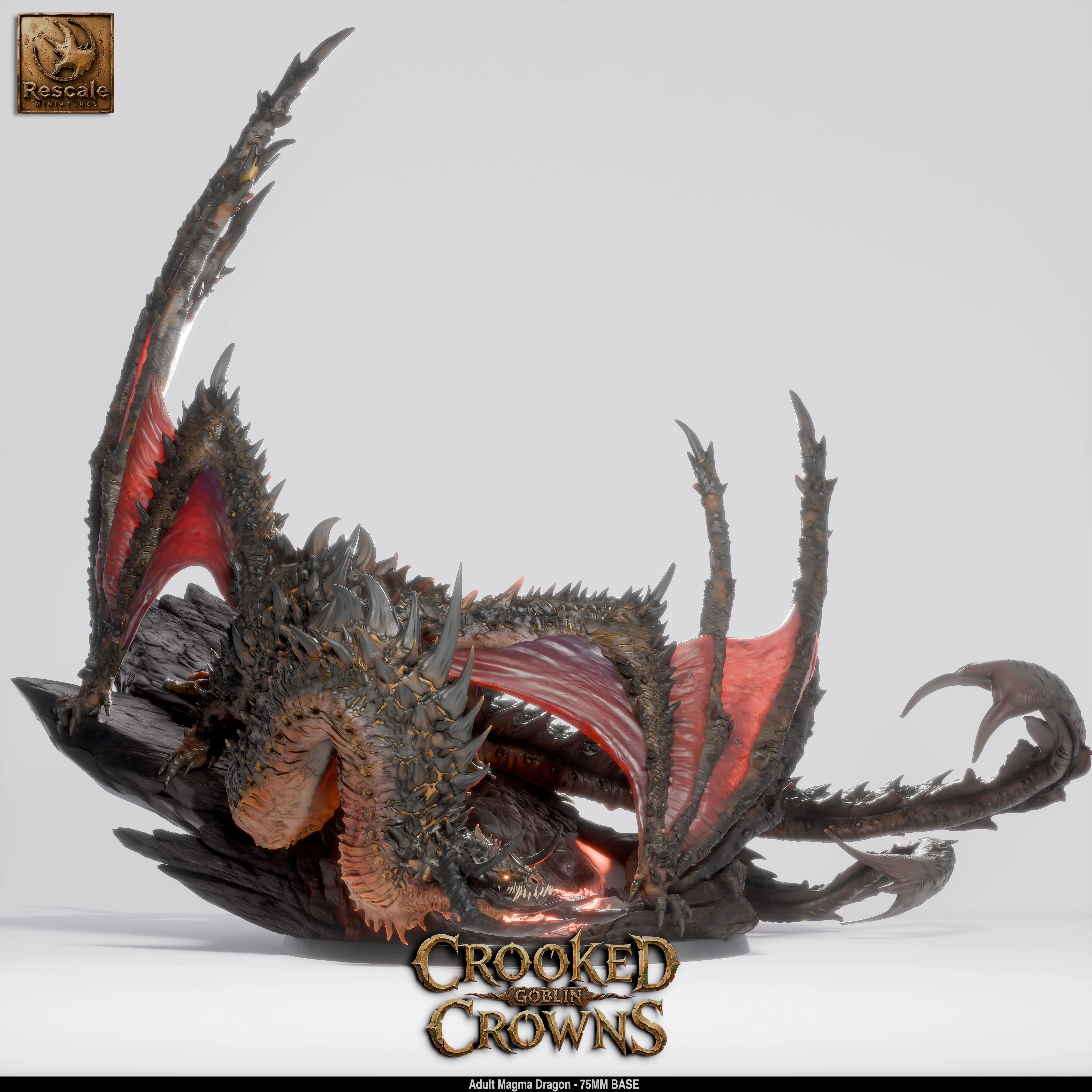Magma Dragon Miniature Qumi Rescale Miniatures
