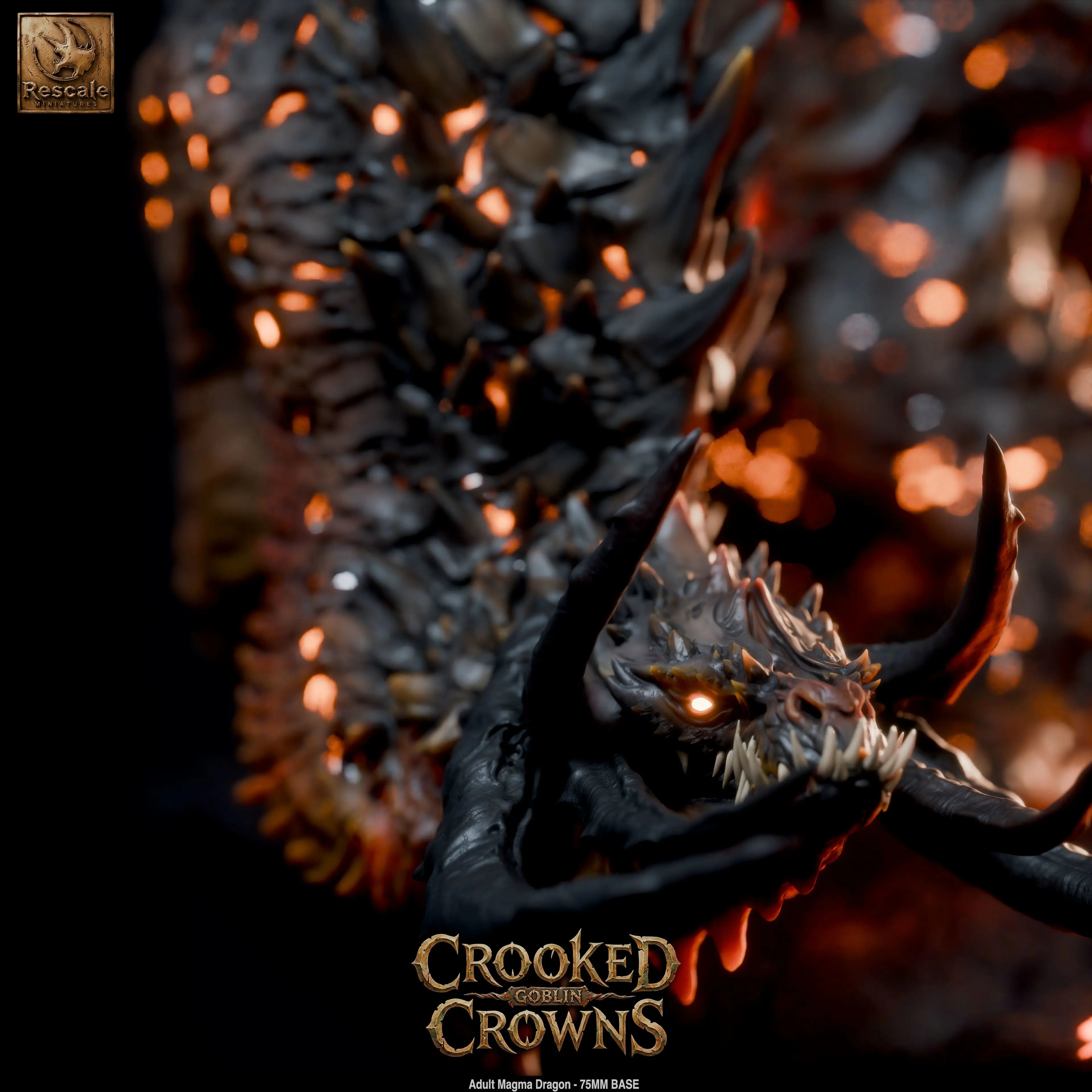 Magma Dragon Miniature Qumi Rescale Miniatures