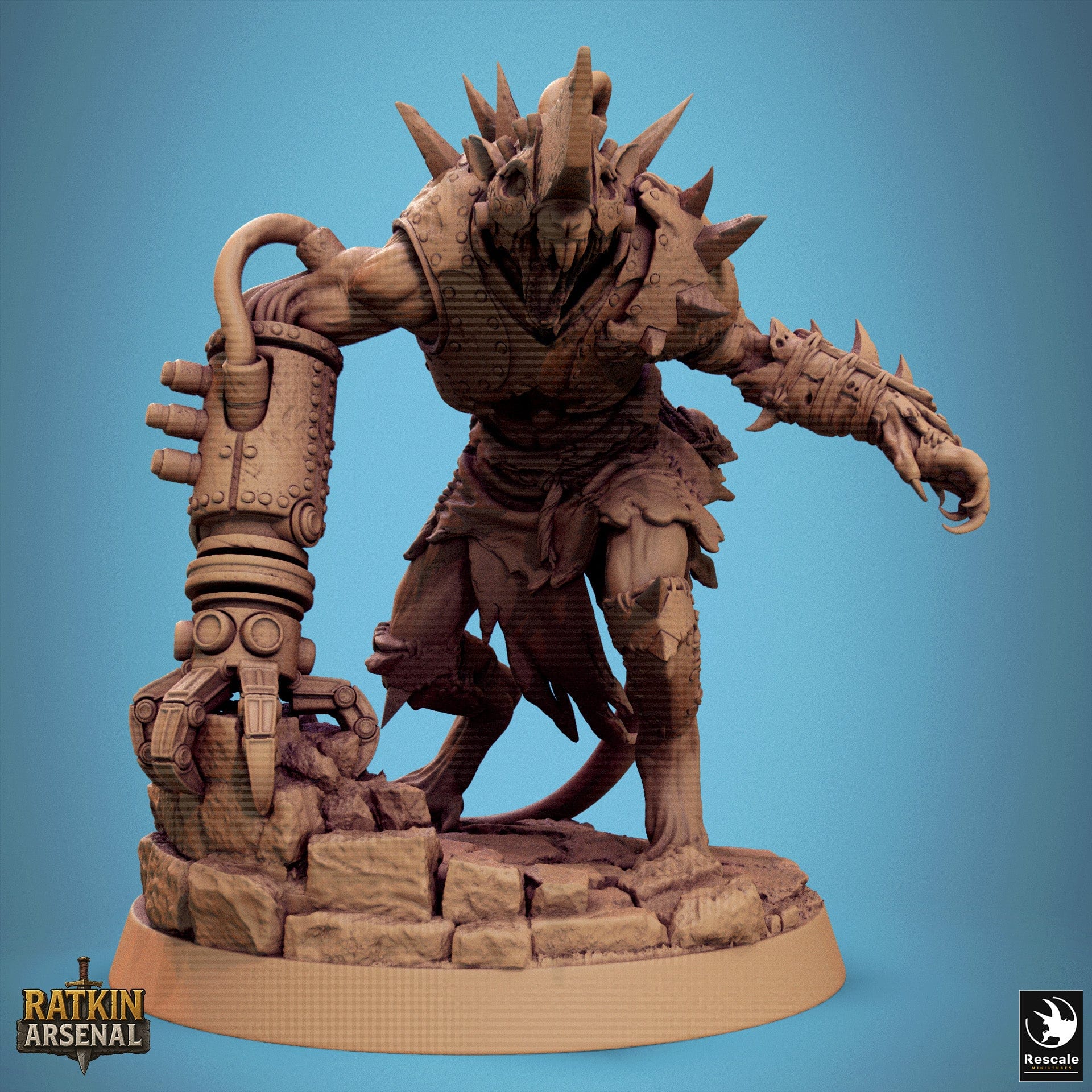 Fantasy Humanoid Rat Folk Elite Gun 32mm Rescale Miniatures Massacre Quality Miniatures - Qumi Wargaming Mini Model Figure