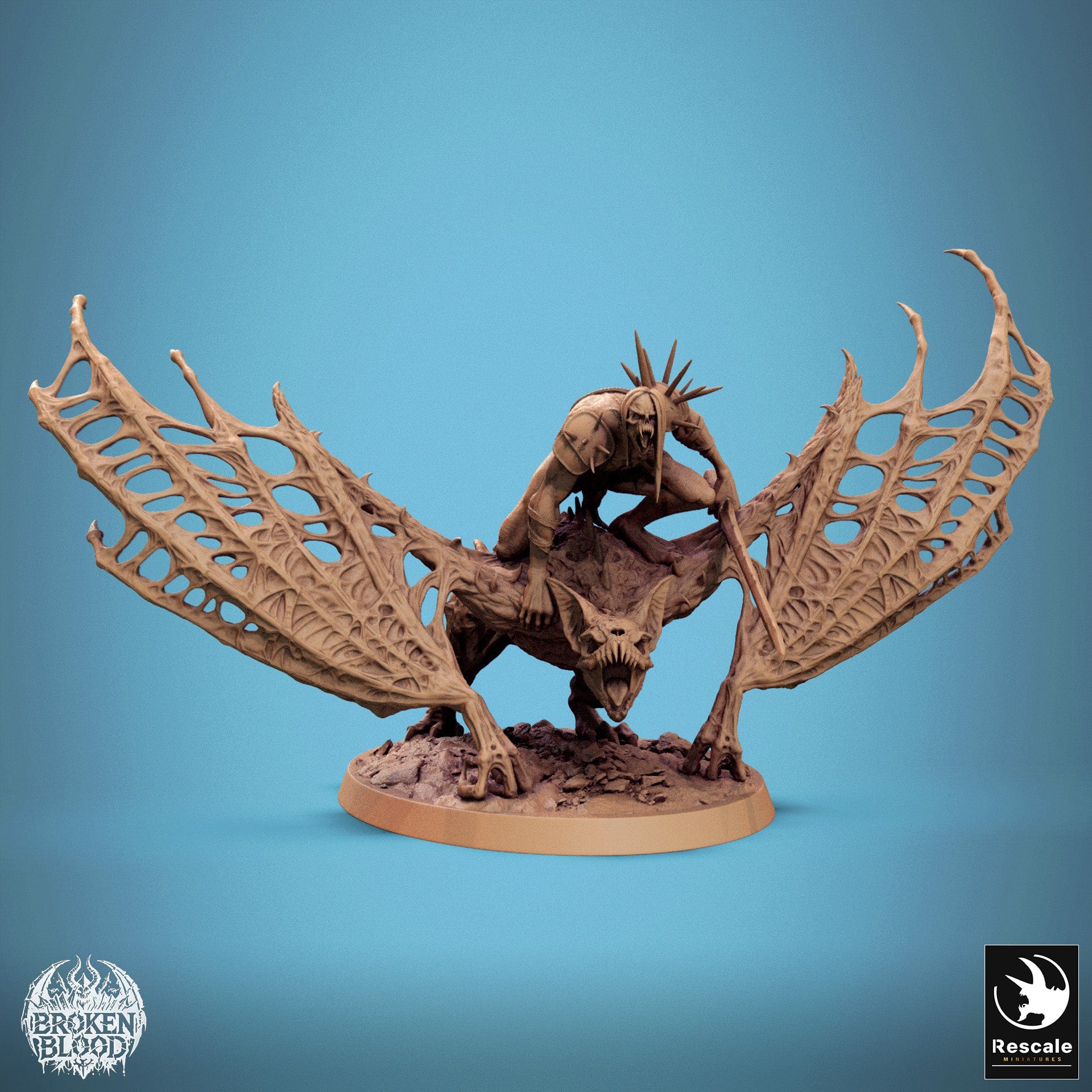 Tabletop RPG Miniature Dabeath Bat 32mm Qumi Rescale Miniatures Mounted / Cry Quality Miniatures - Qumi Wargaming Mini Model Figure