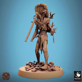 Undead Axe Fighter Tabletop Miniature - Zombies by Qumi, 3D printed resin tabletop miniature for RPGs, wargaming and painting